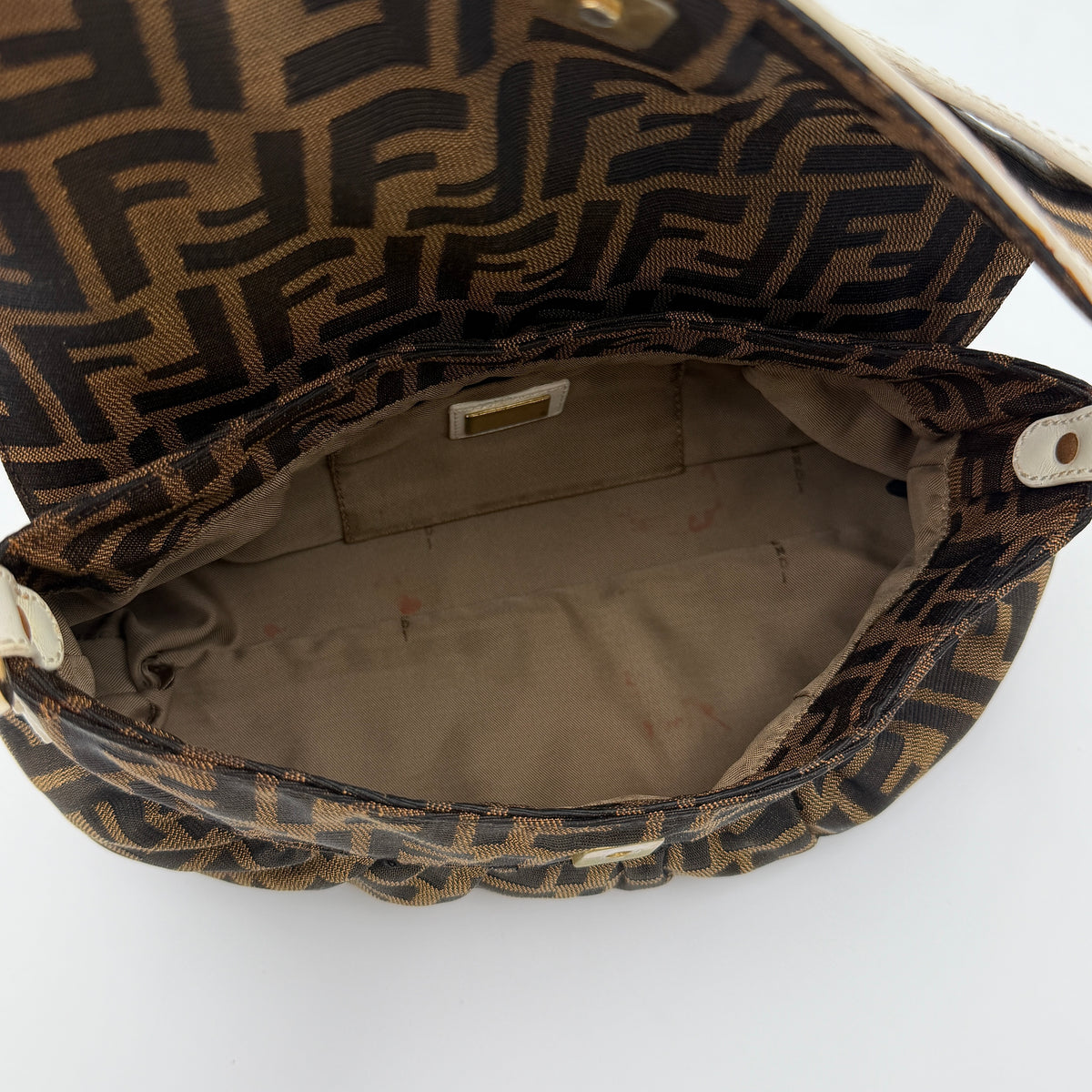 Fendi FF Zucca Chef Shoulder Bag Brown