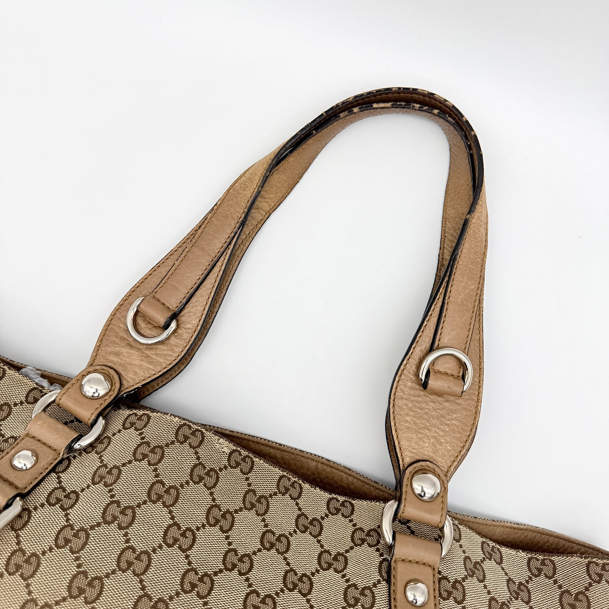 Gucci GG Monogram Icon Bit Shoulder Bag Beige/Brown