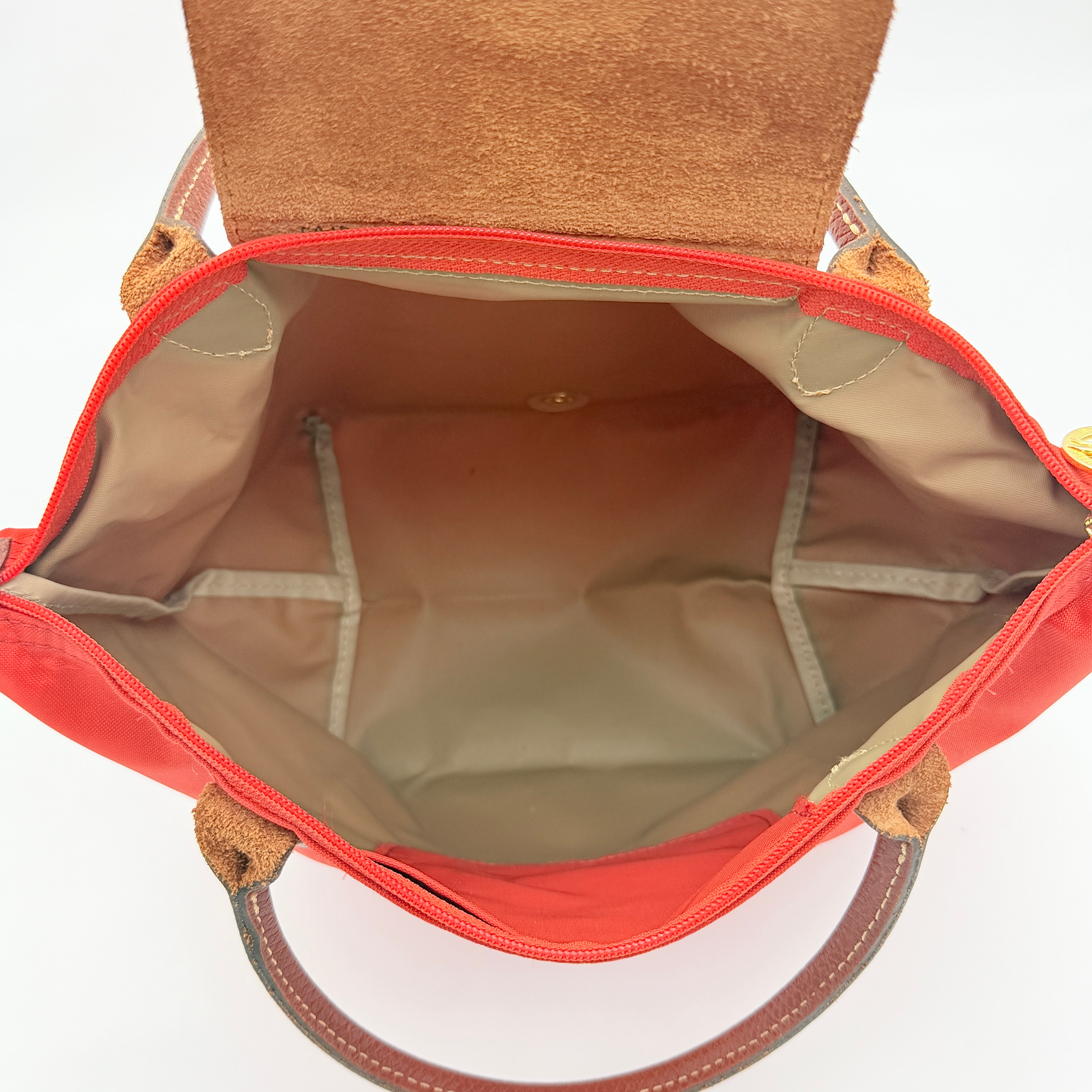 Longchamp Le Pliage Original Tote Bag Red/Brown