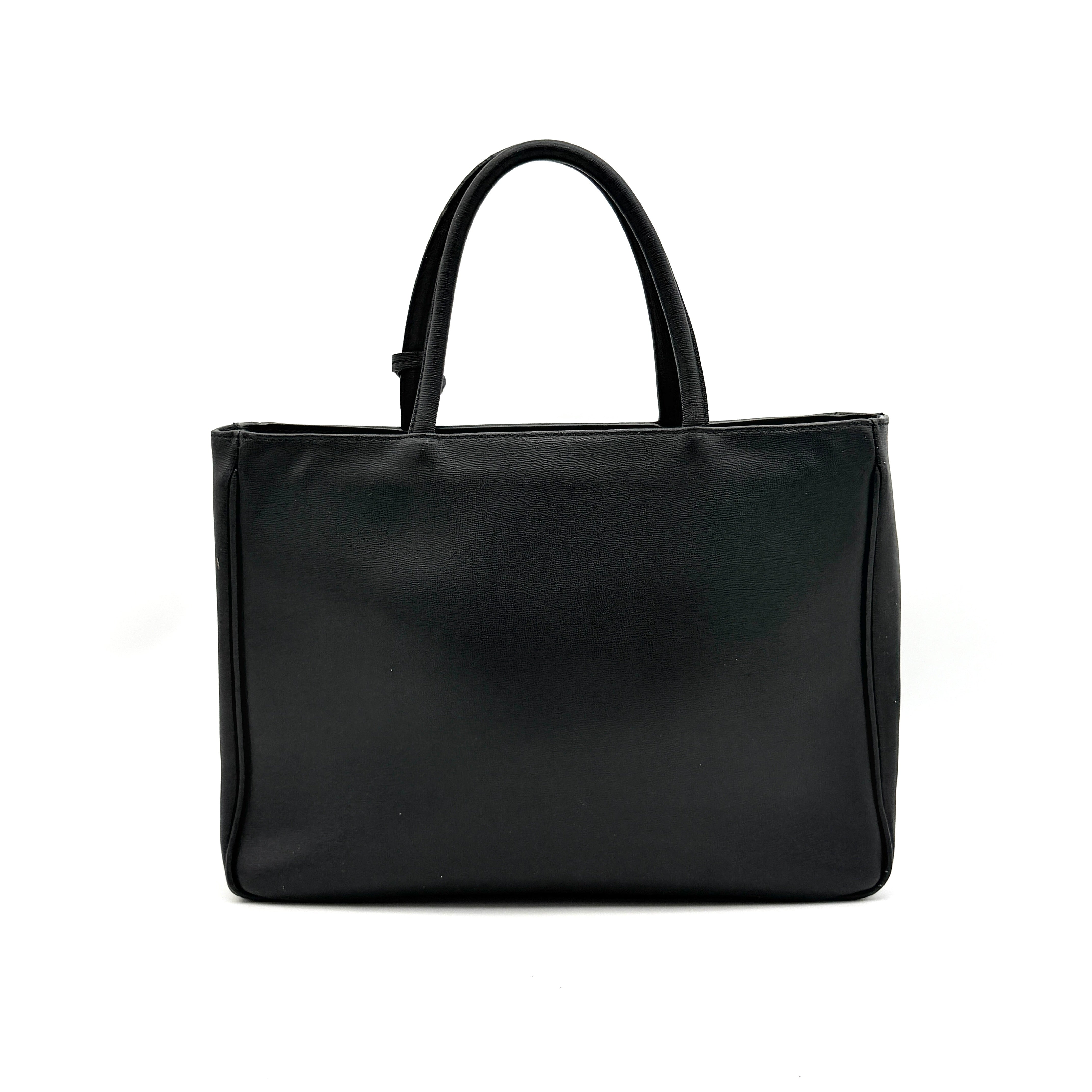 Furla Leather Tote Bag Black