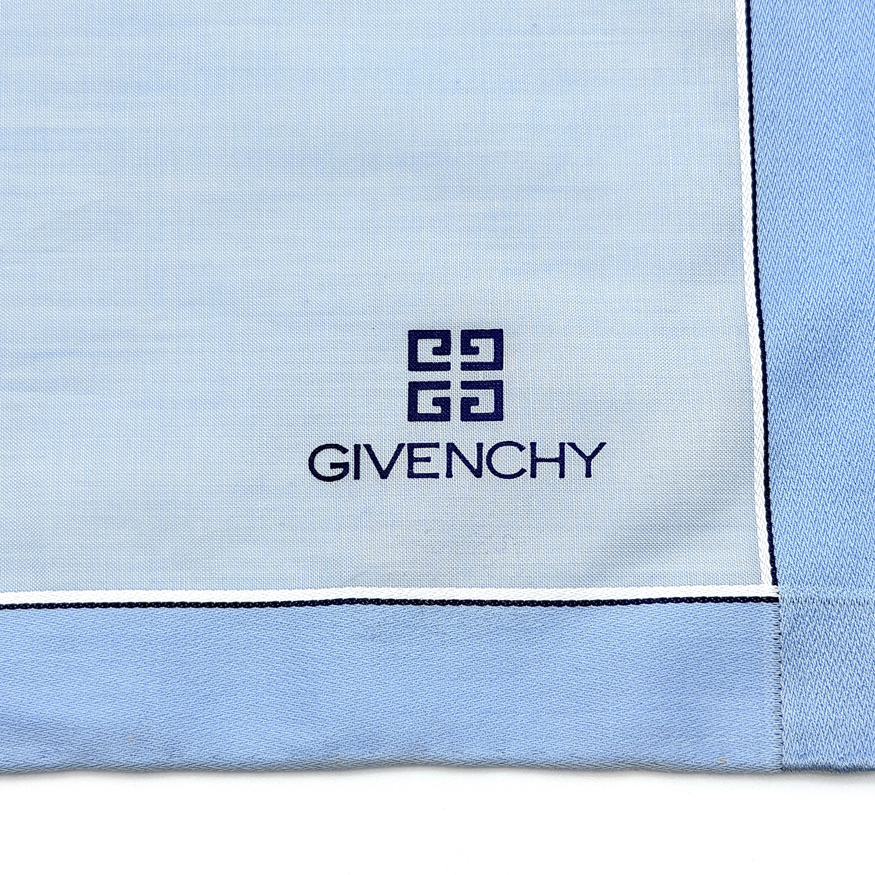 Givenchy Mouchoirs Cotton Bandana Handkerchiefs Set Blue (2)