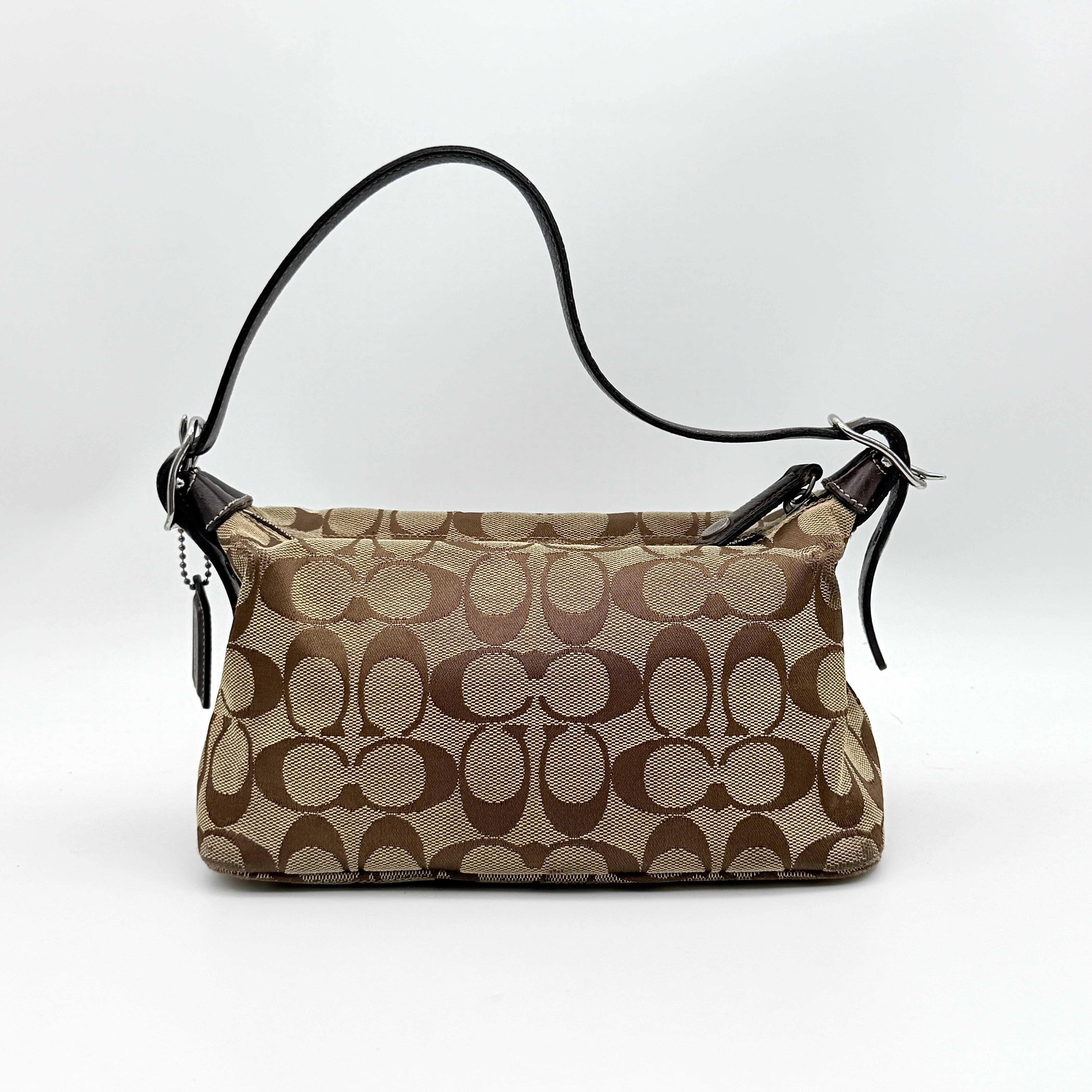 Coach Signature Hobo Shoulder Bag Beige/Brown