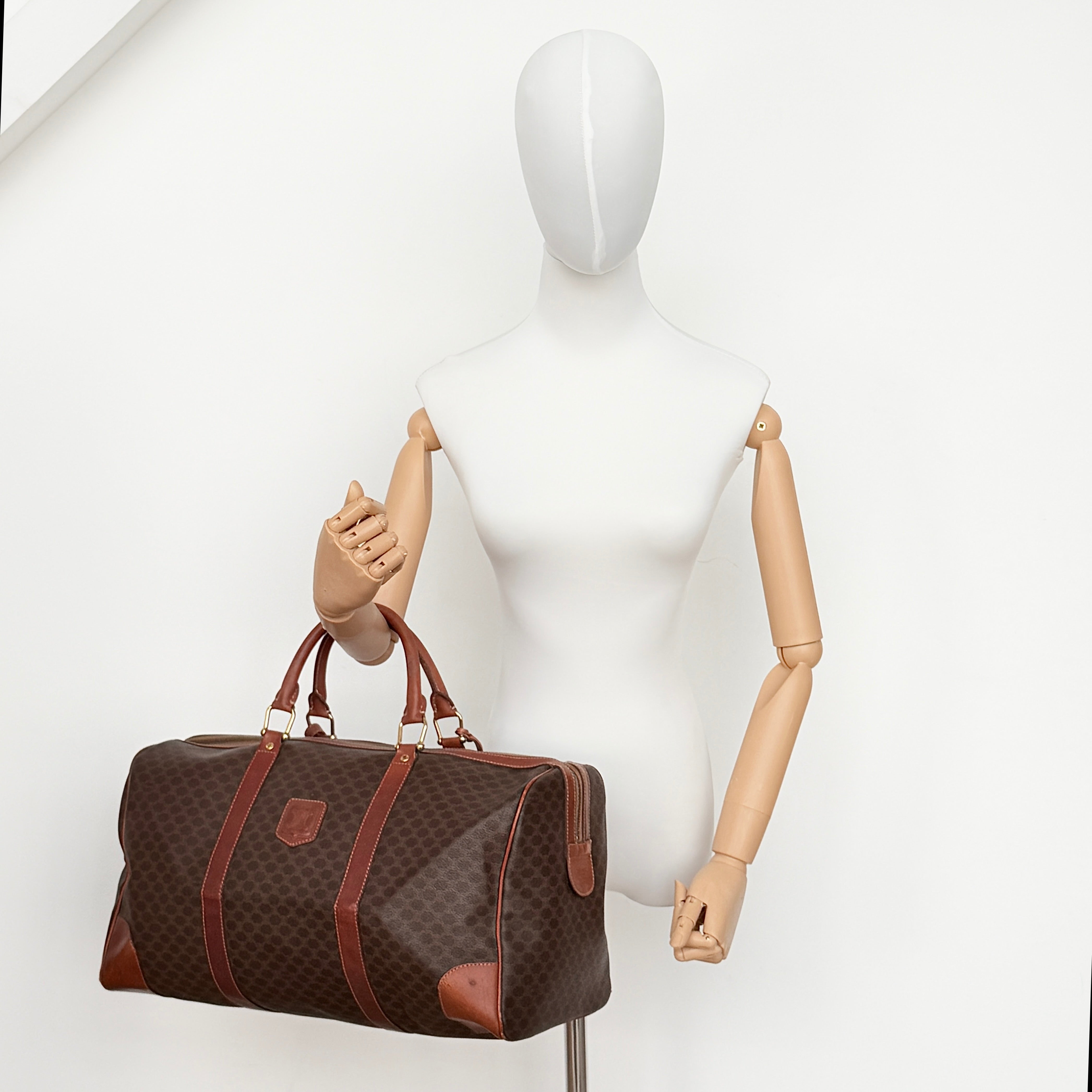 Celine Macadam Triomphe Duffle Bag Brown