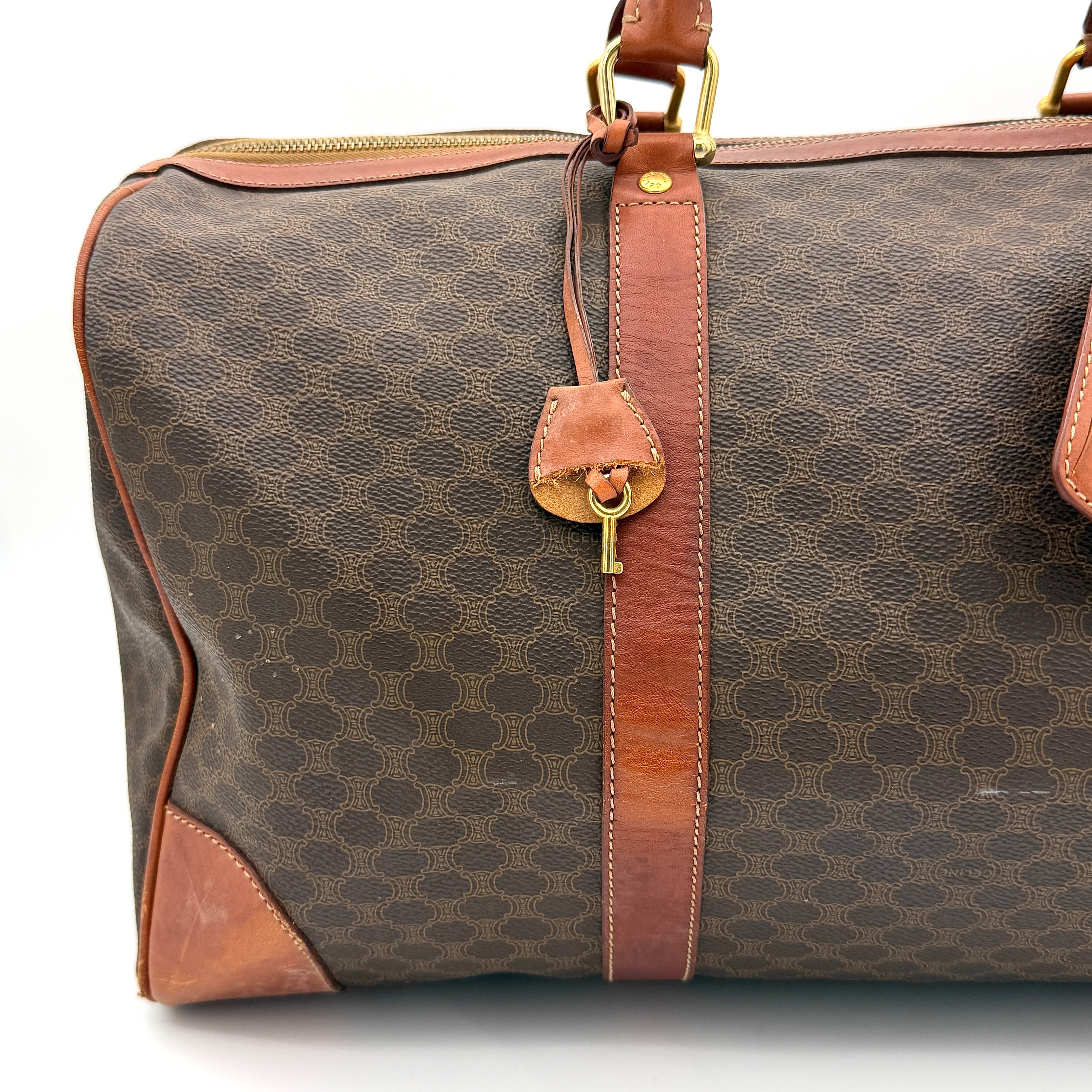 Celine Macadam Triomphe Duffle Bag Brown