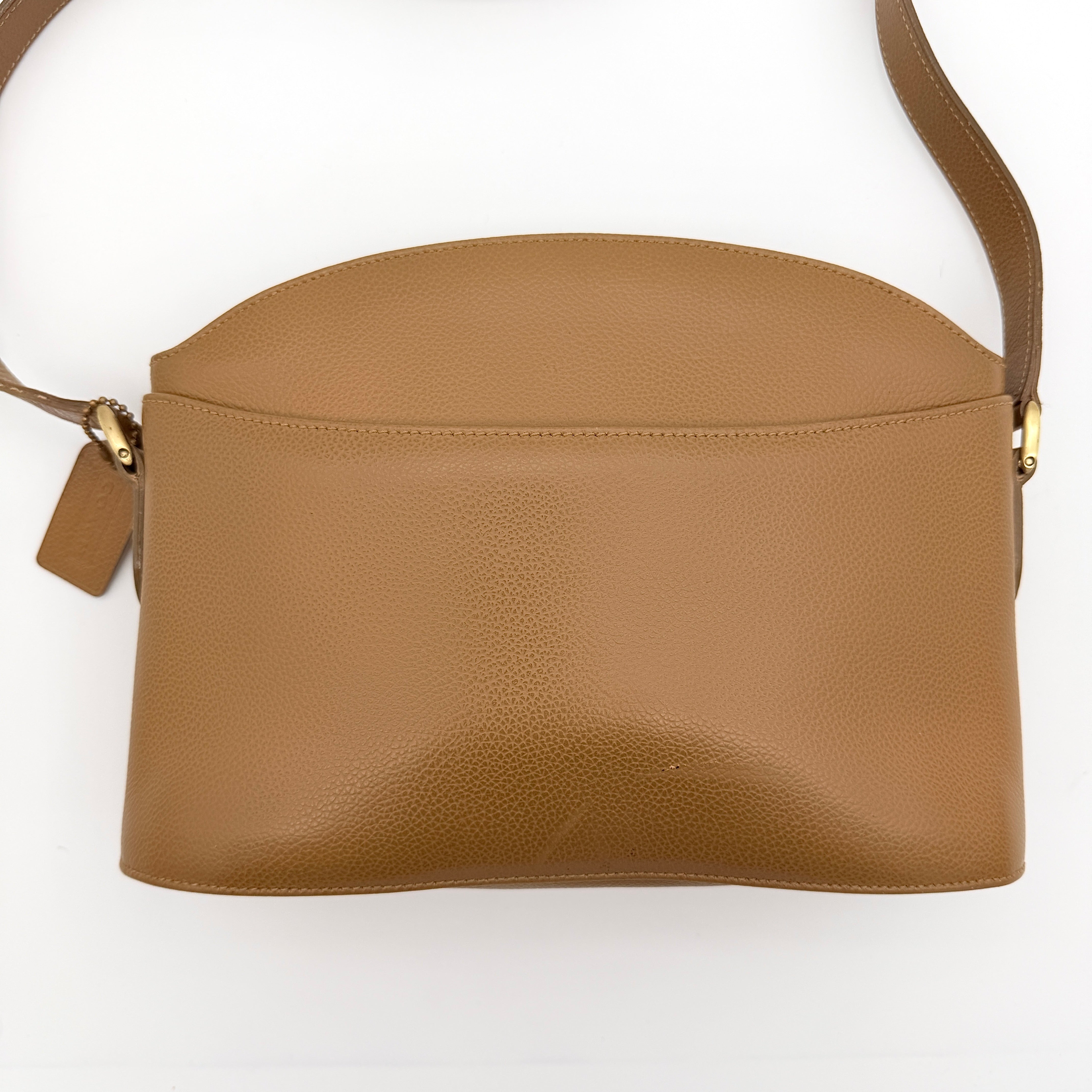 Coach Leather Crossbody Bag Tan