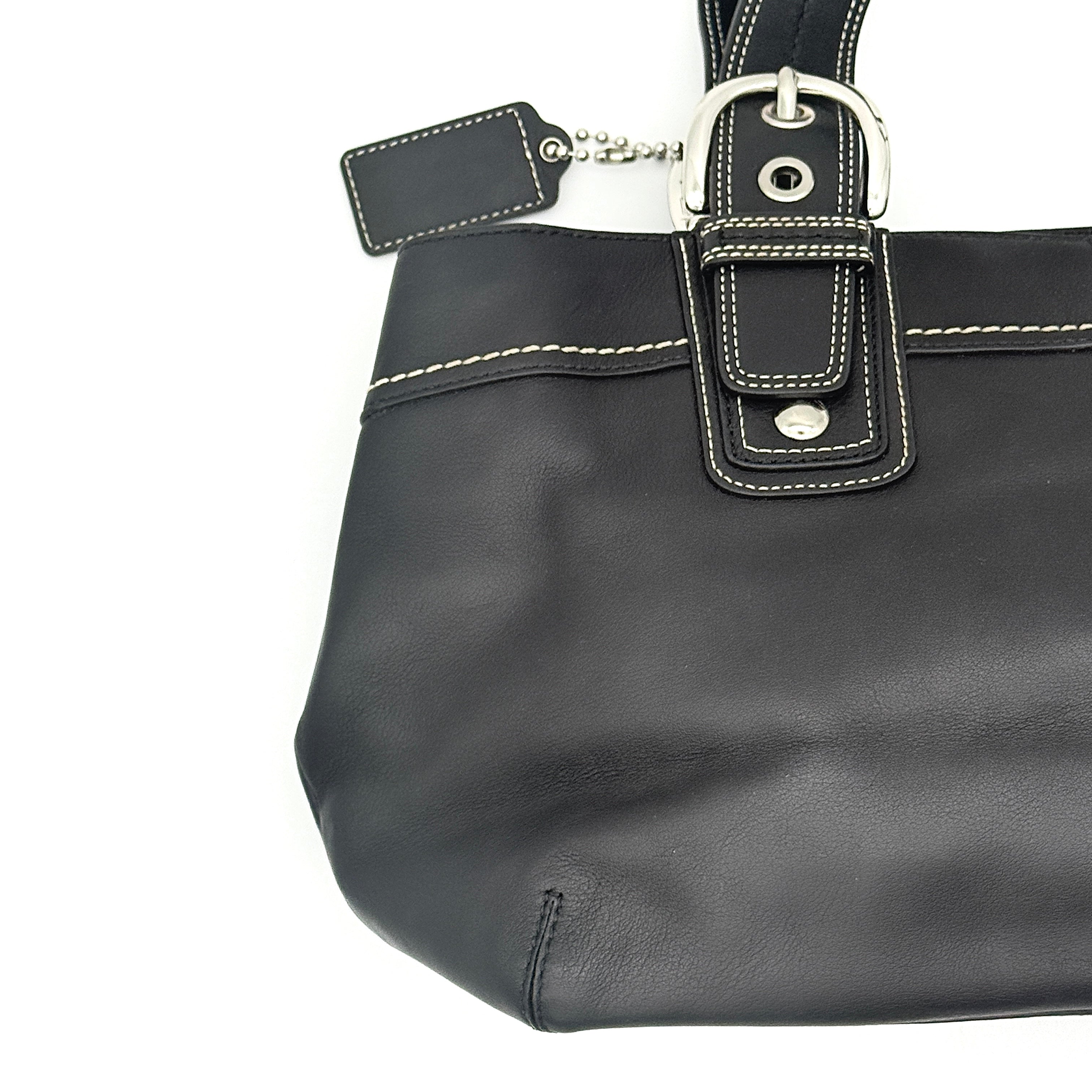 Coach Soho Hampton Pleated Shoulder Bag Black