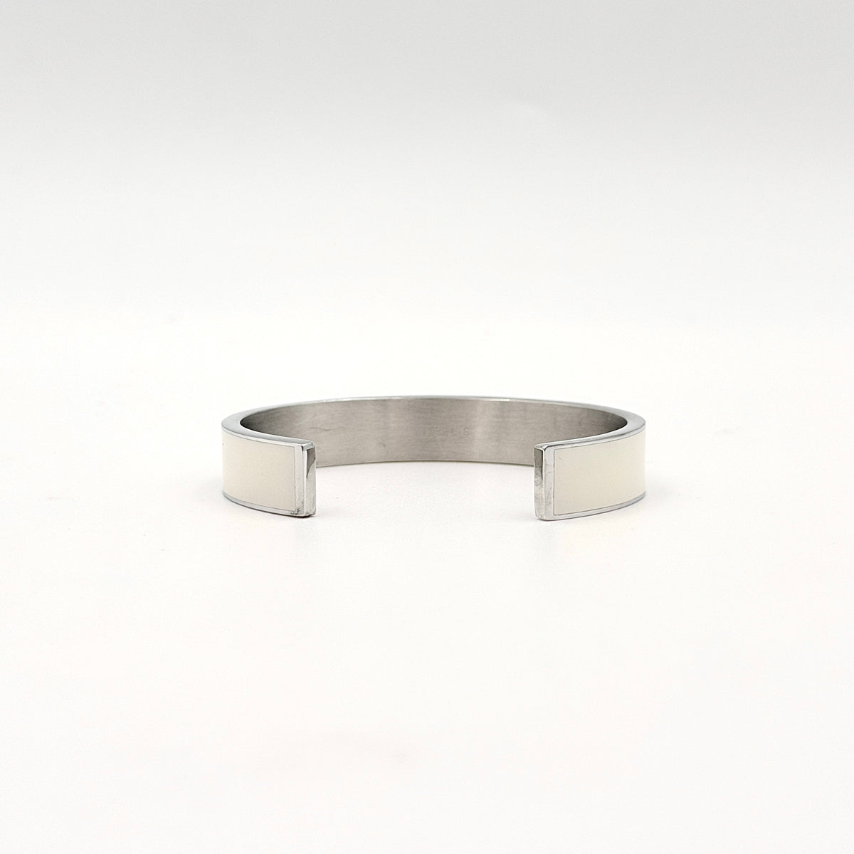 Guess L.A. Guessers Enamel Torque Bangle Bracelet White