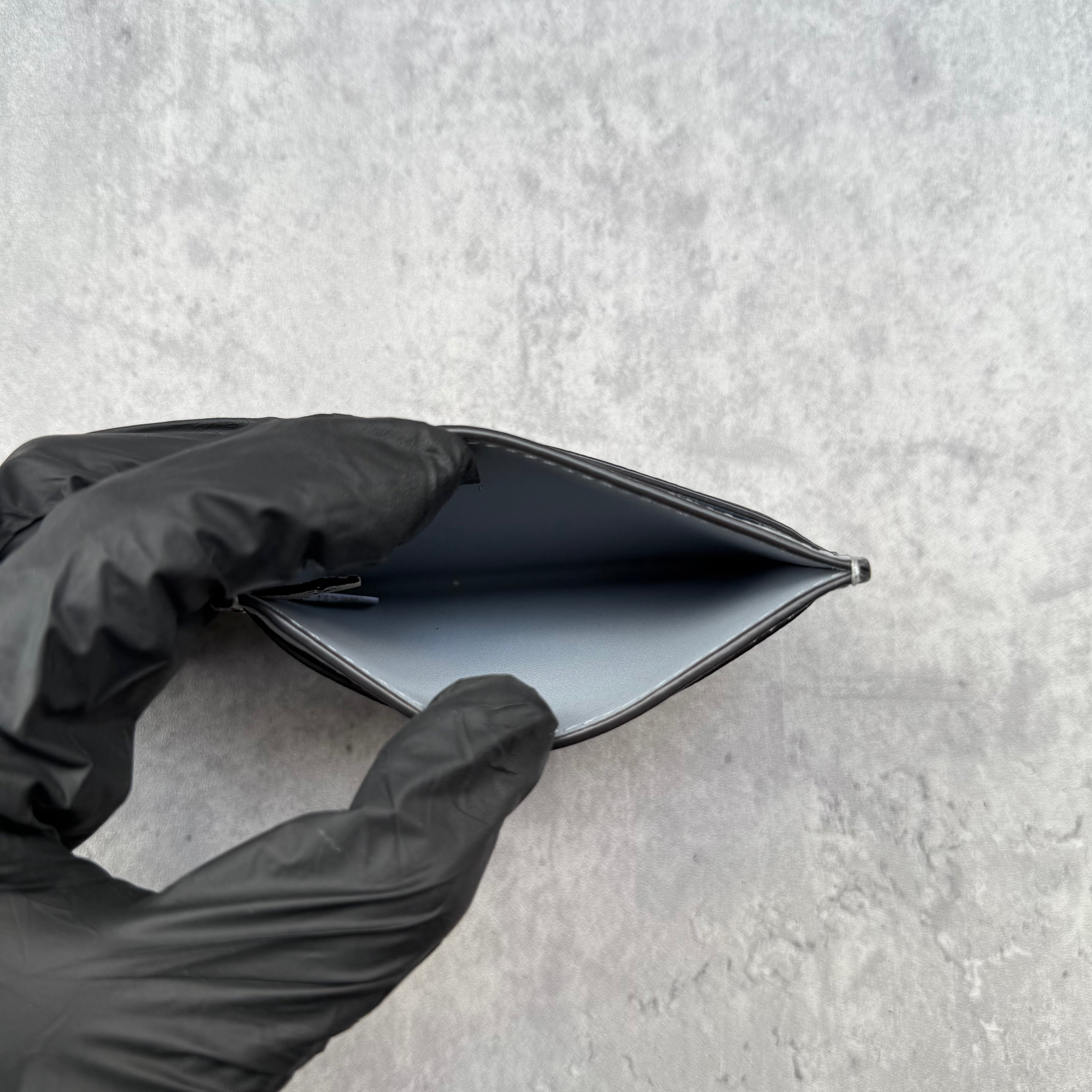 Coach Essential Cardholder Baby Blue in pebbled leather with silver-tone Coach C logo and card slots