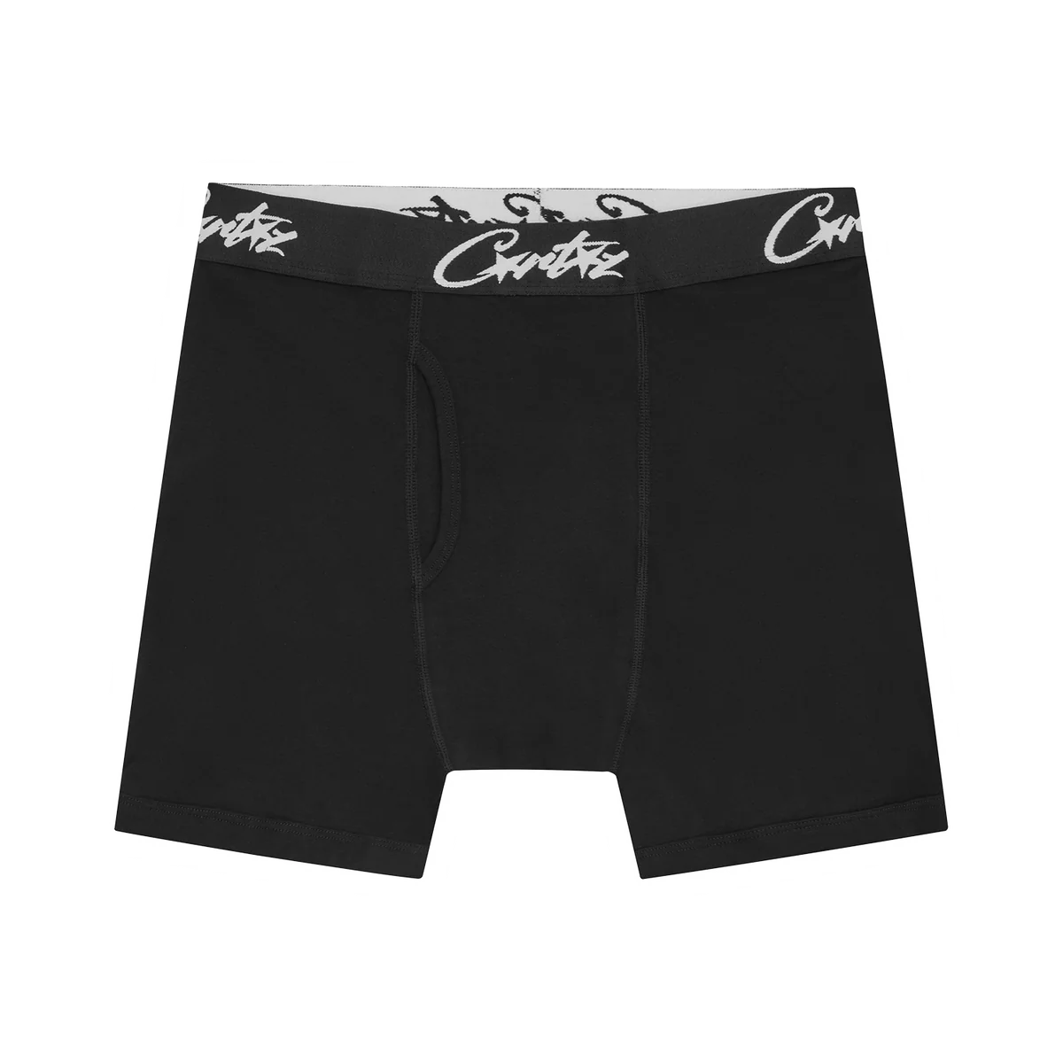Corteiz Allstarz Boxers (3 Pack) in black, featuring elastic waistband with white Corteiz logo, made from soft, breathable material.