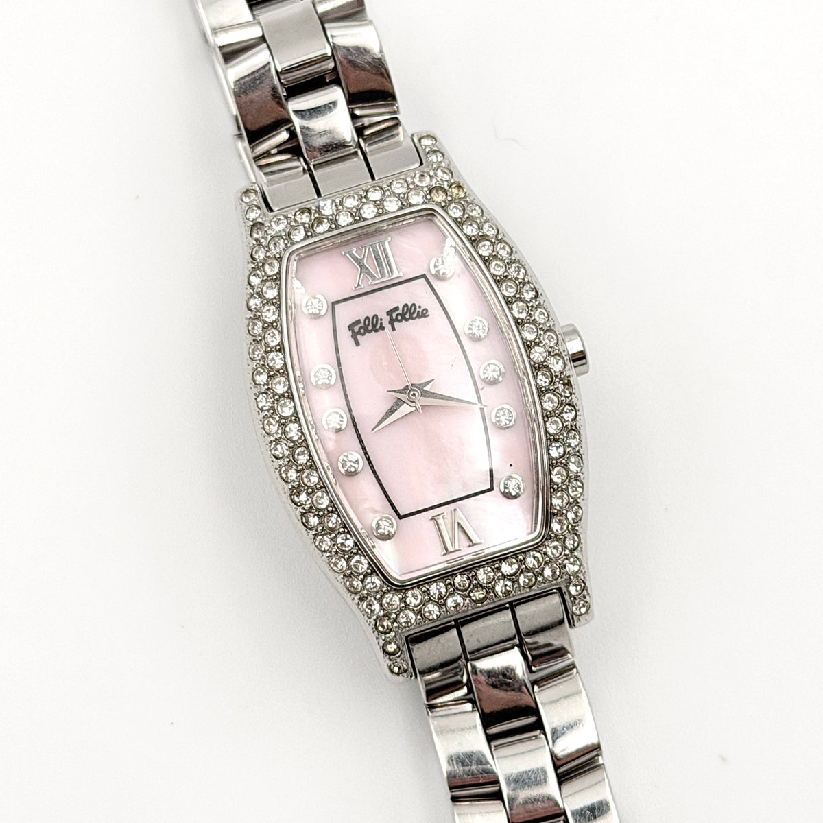 Folli Follie Crystal WF6A063BS Pink Dial Stainless Steel Watch