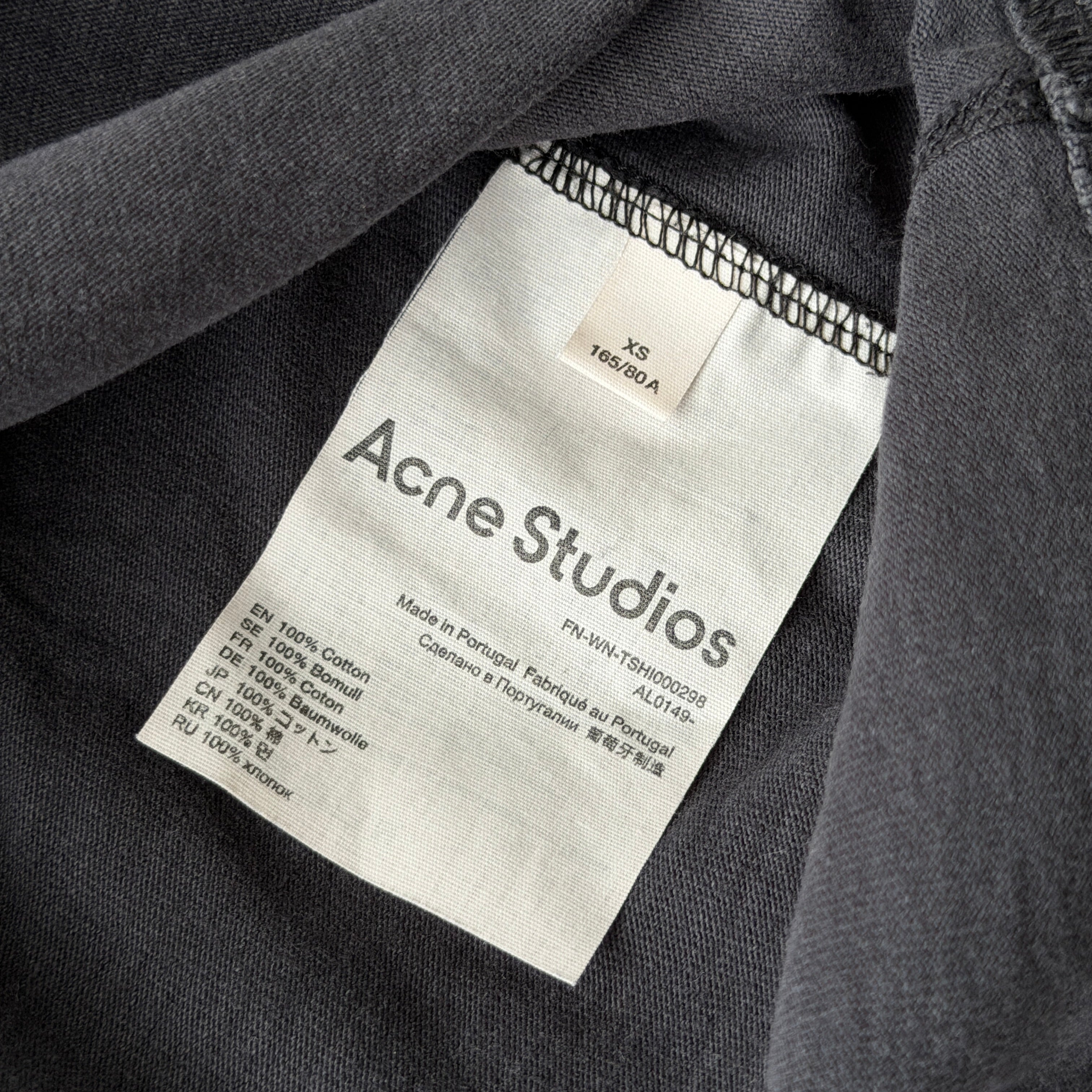 (XS) Acne Studios Stamp Logo T-shirt Black