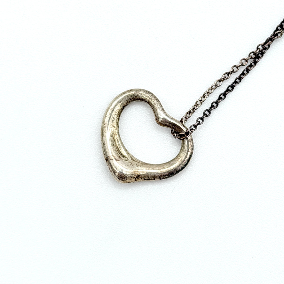 Tiffany & Co. Elsa Peretti Open Heart Necklace Silver