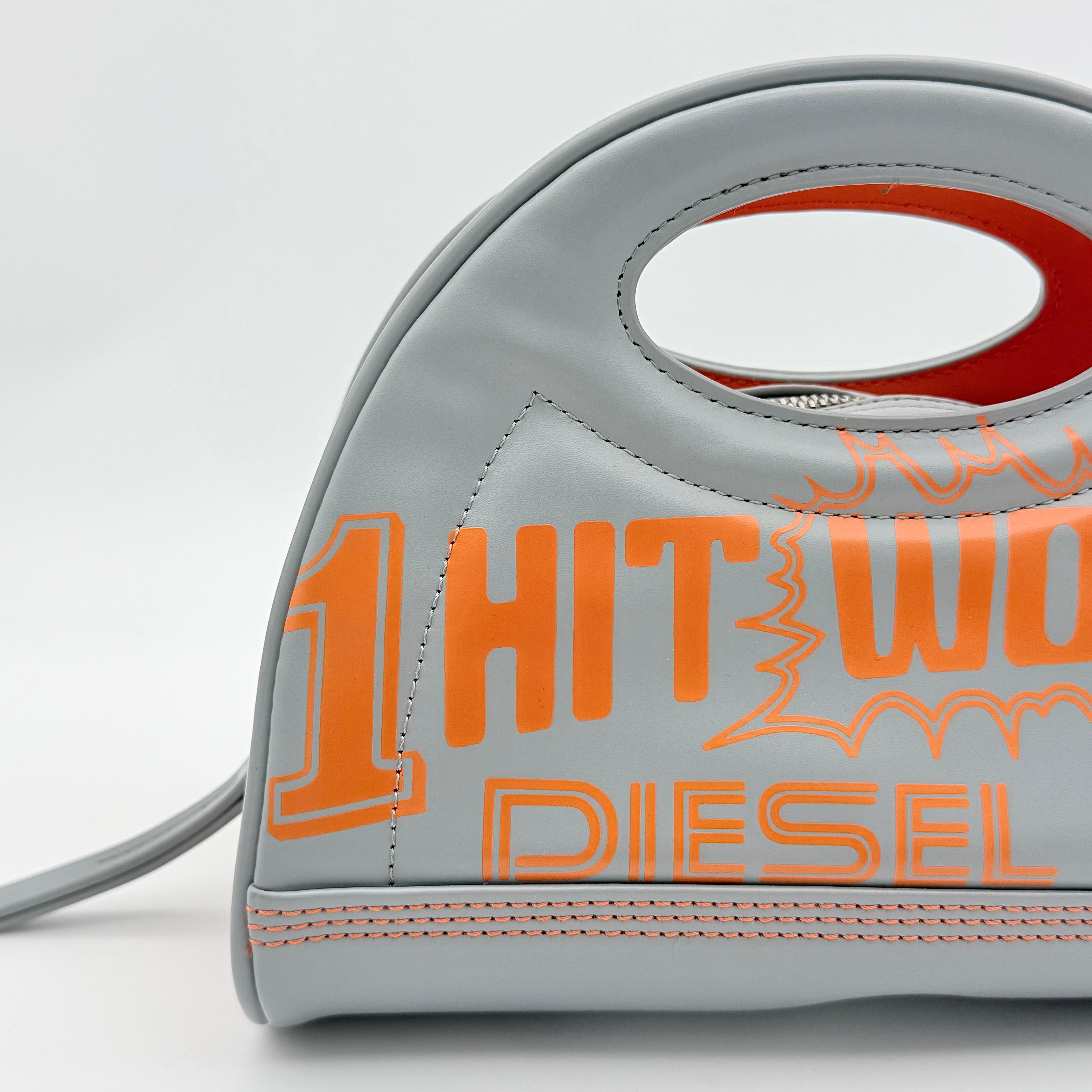Diesel 2Way Graphic Moon Handbag Grey/Orange