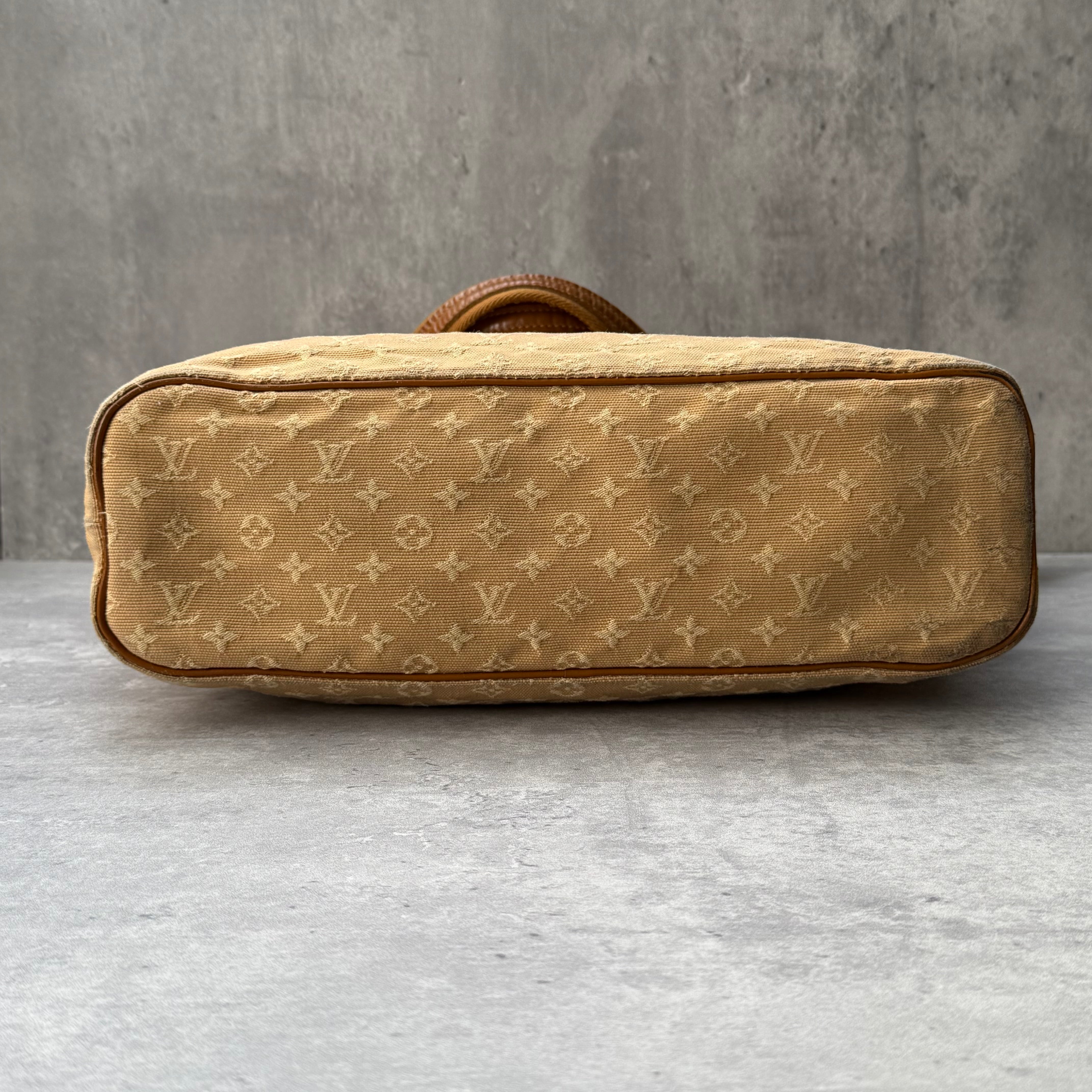 Louis Vuitton Mini Lin Monogram Lucille GM HandBag Beige/Caramel