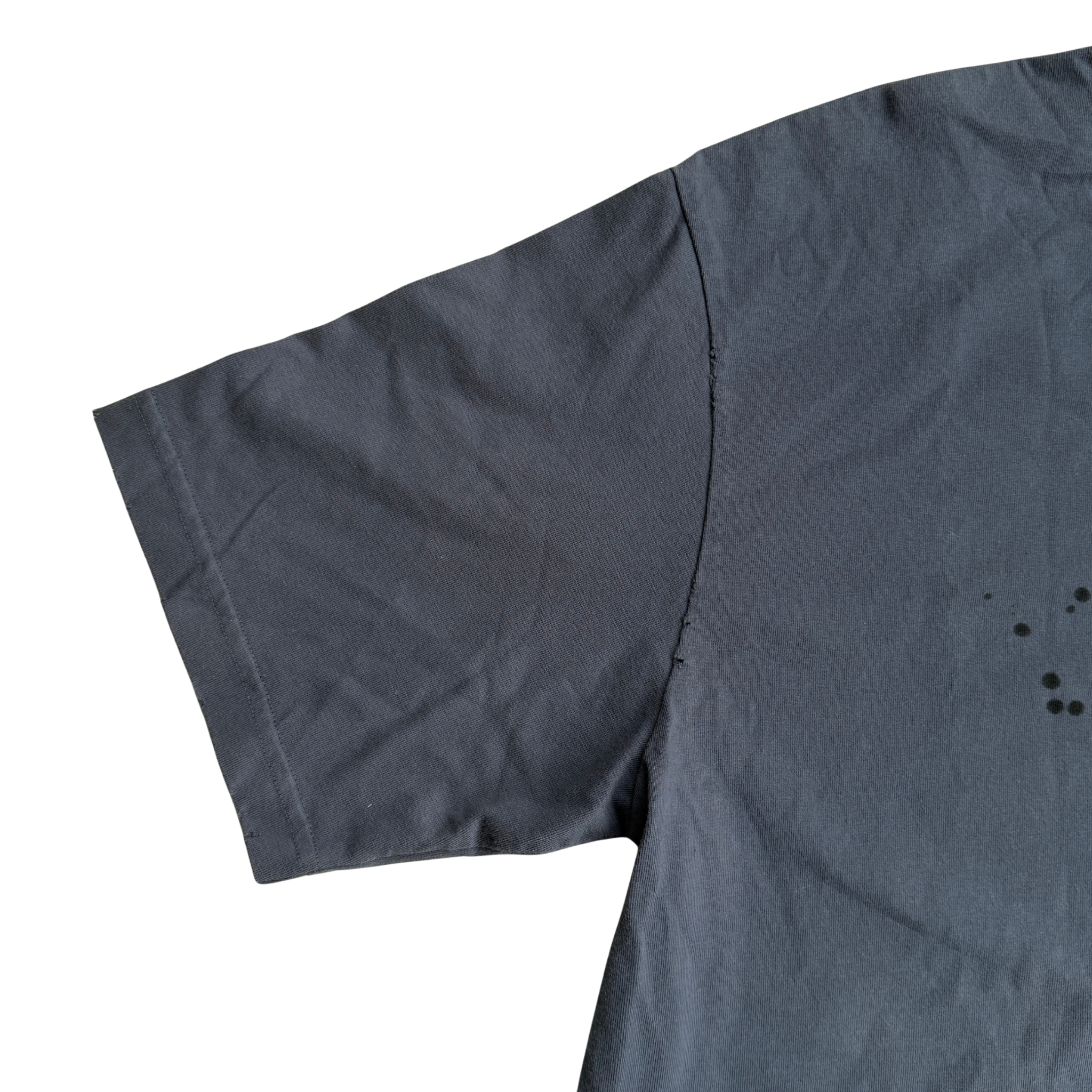 (L) Balenciaga Hand Drawn BB Icon Logo T-Shirt Washed Blue/Black