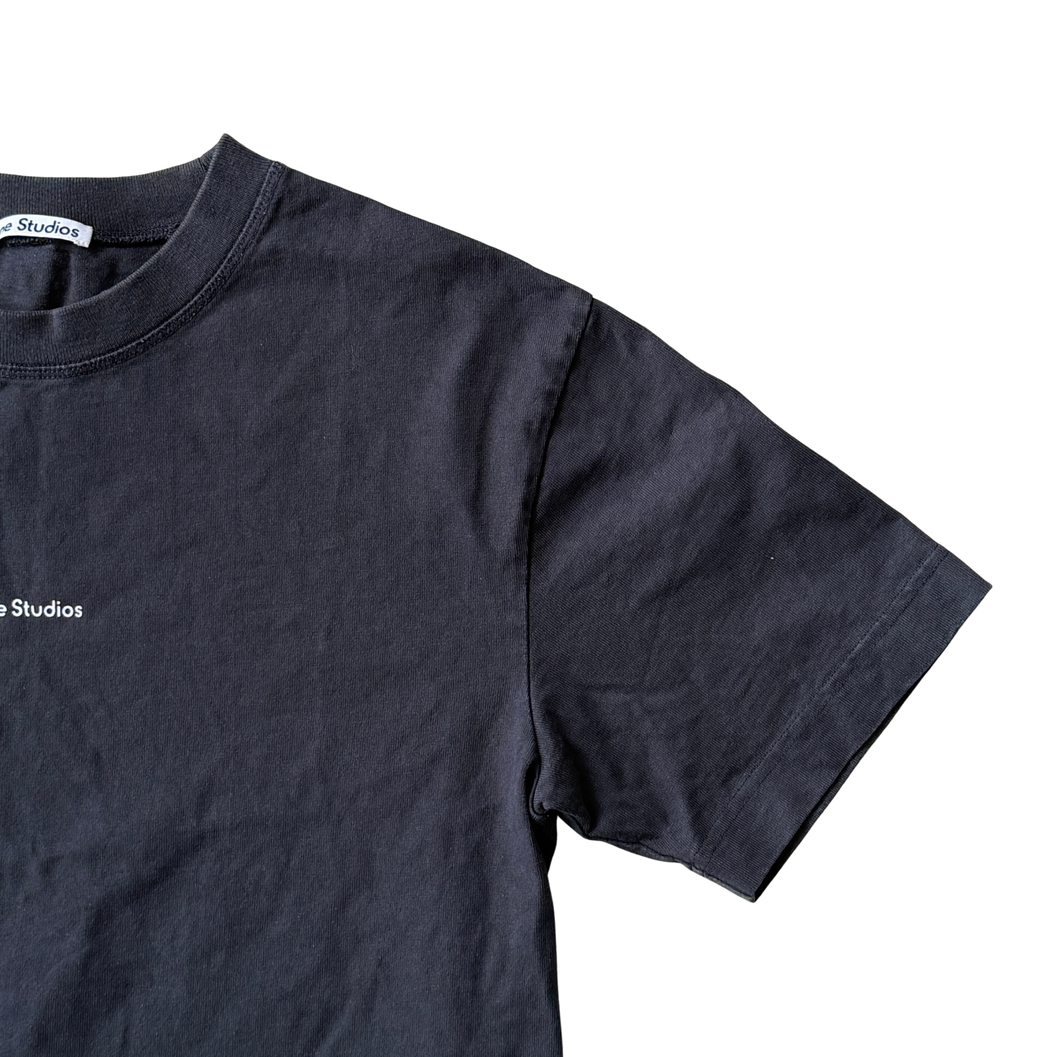 (XS) Acne Studios Stamp Logo T-shirt Black