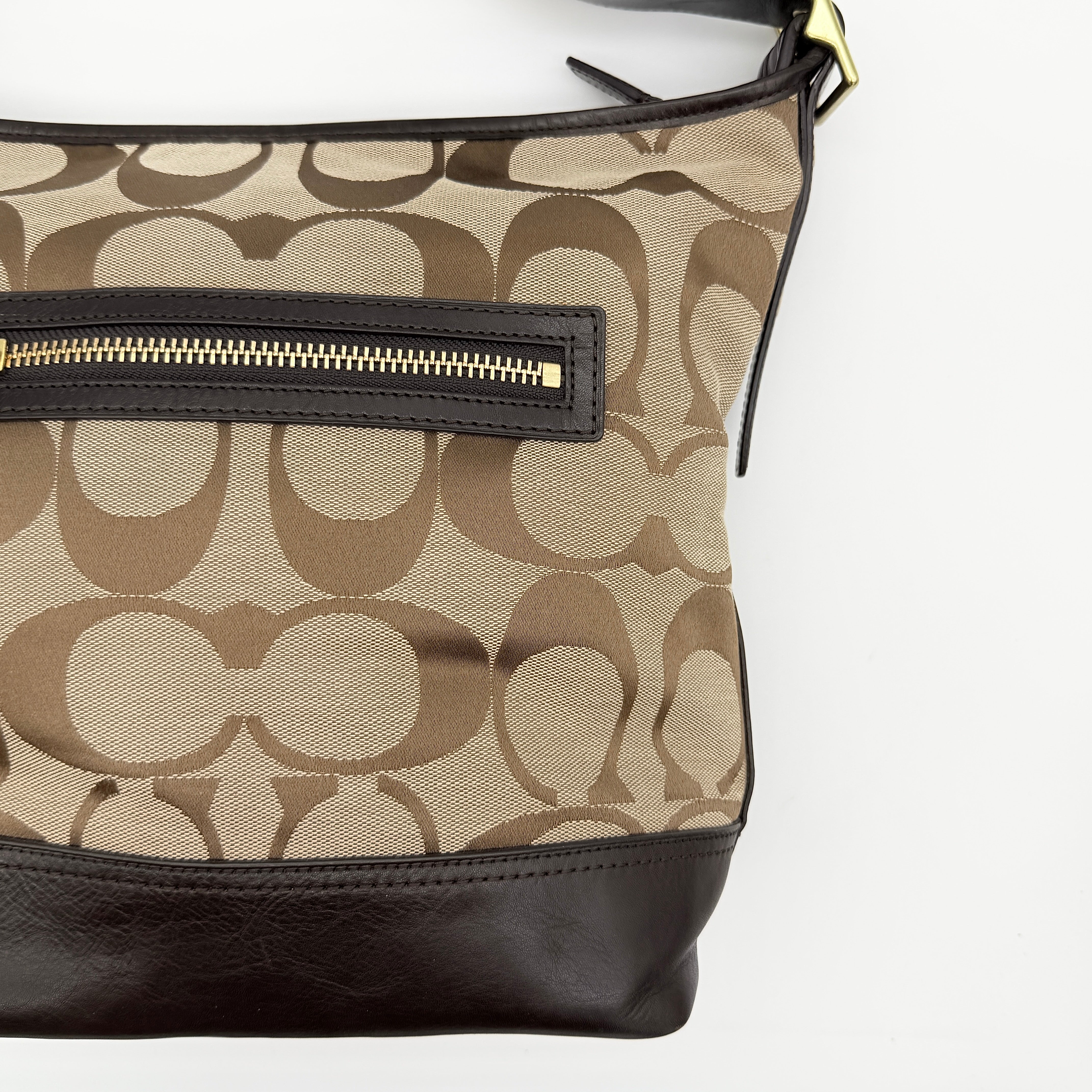 Coach Signature Legacy Hobo Bag Beige/Brown