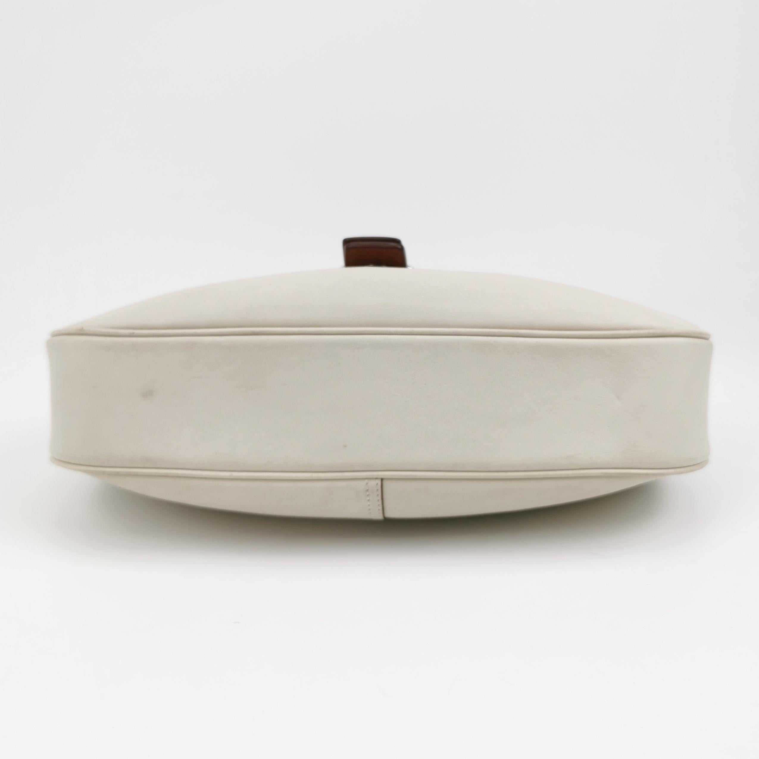 Coach Y2K Signature Hampton Buckle Hobo Shoulder Bag White