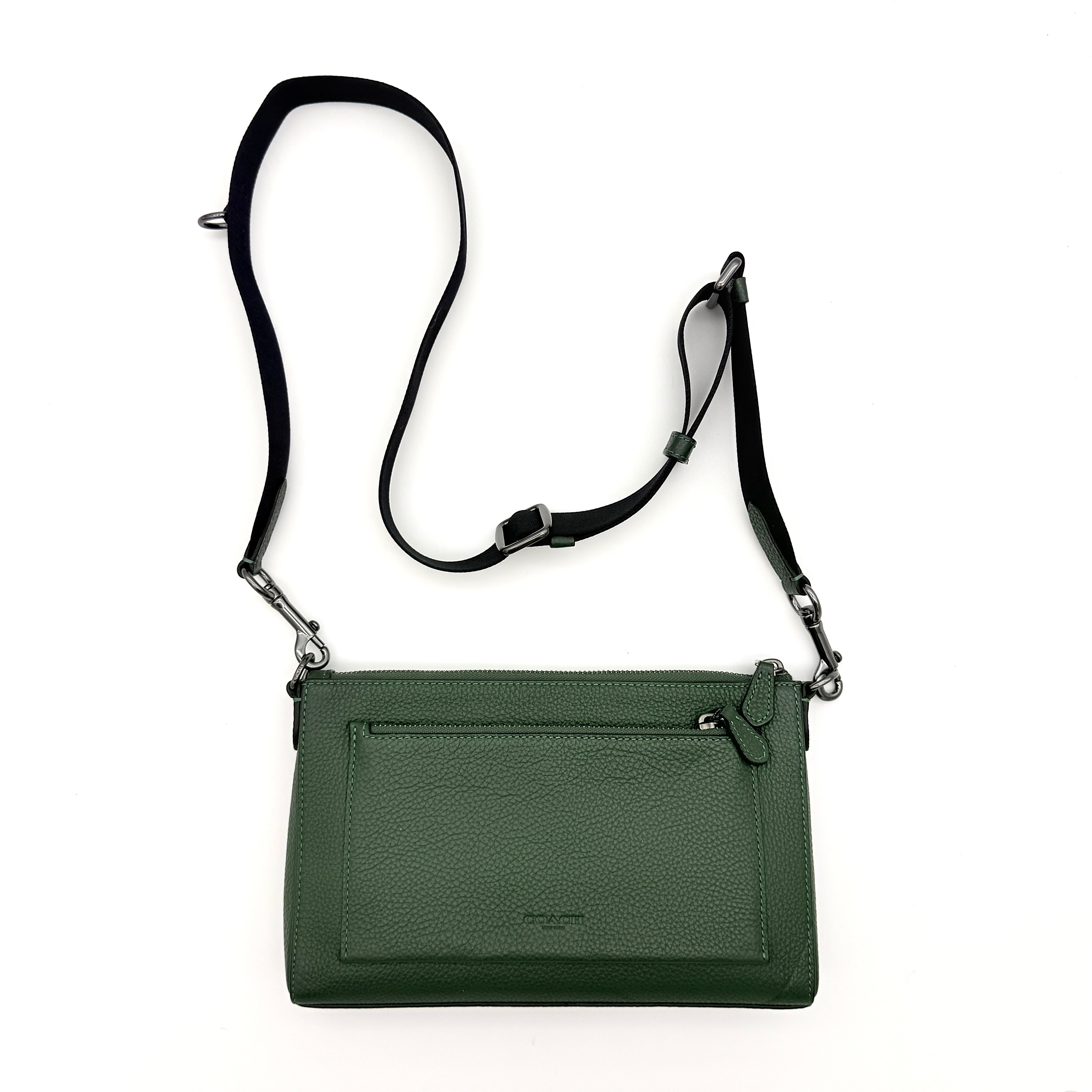 Coach Holden Leather Crossbody Bag Dark Green