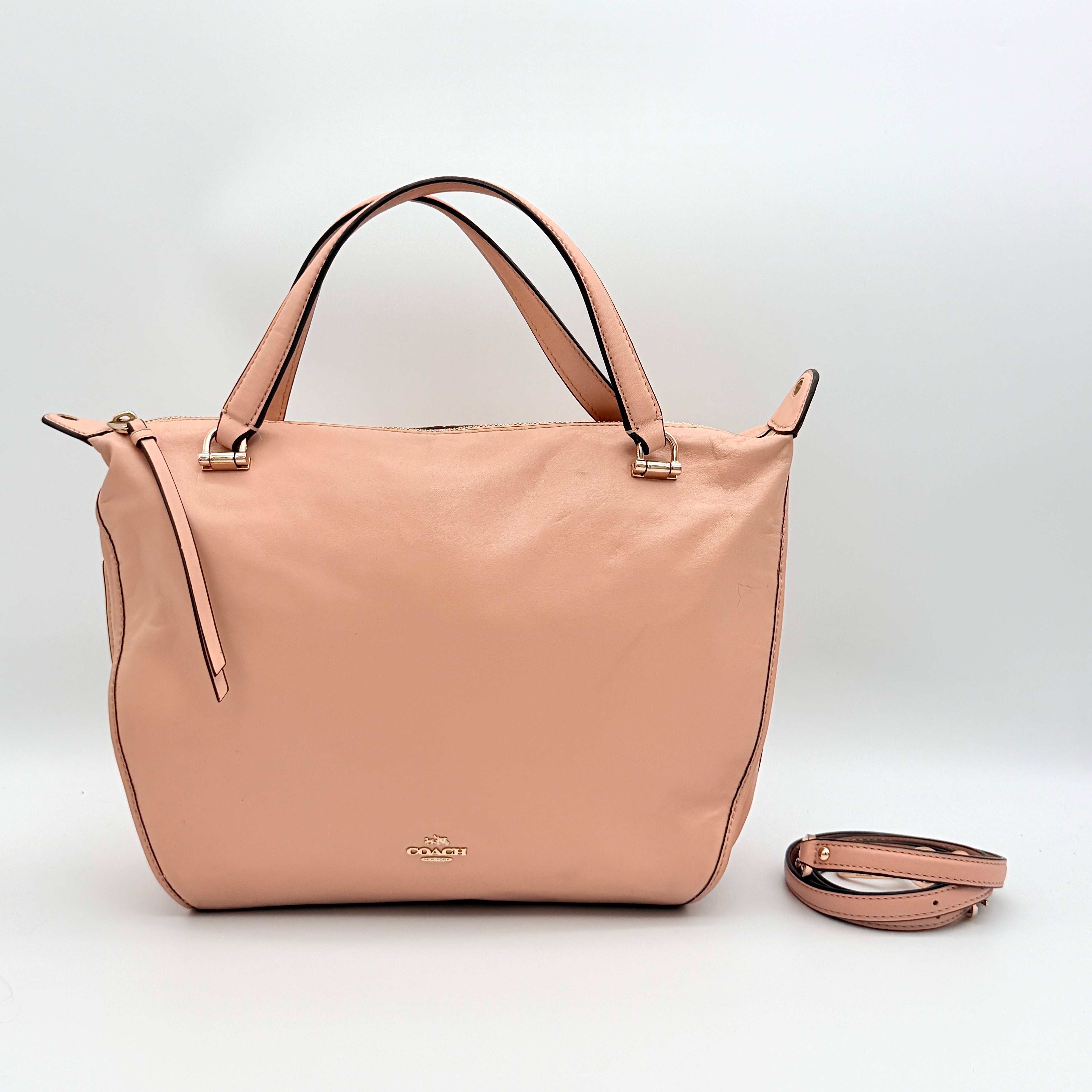 Coach 2Way Madison Smythe Satchel Shoulder Bag Pink