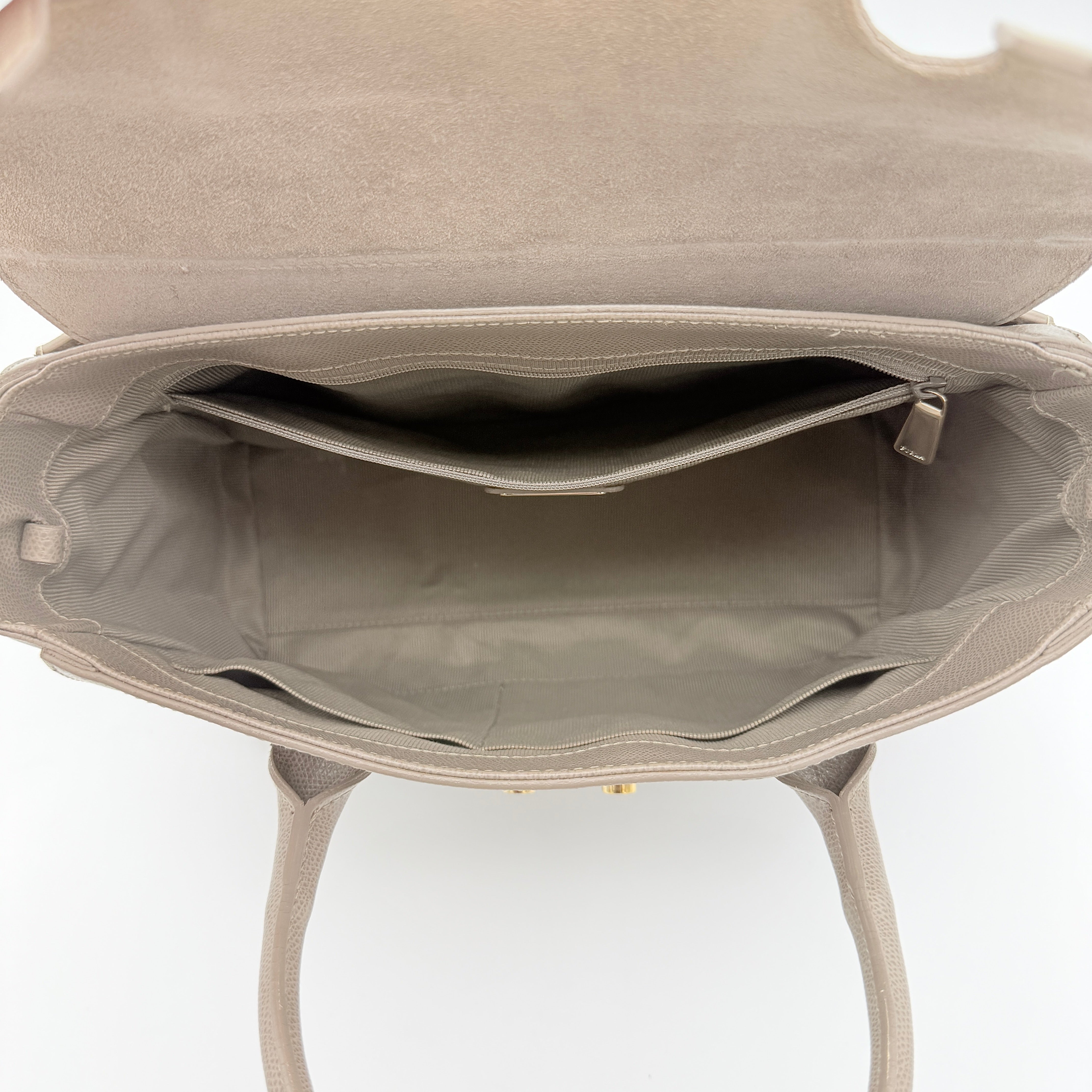 Furla 2Way Metropolis Satchel Handbag Beige