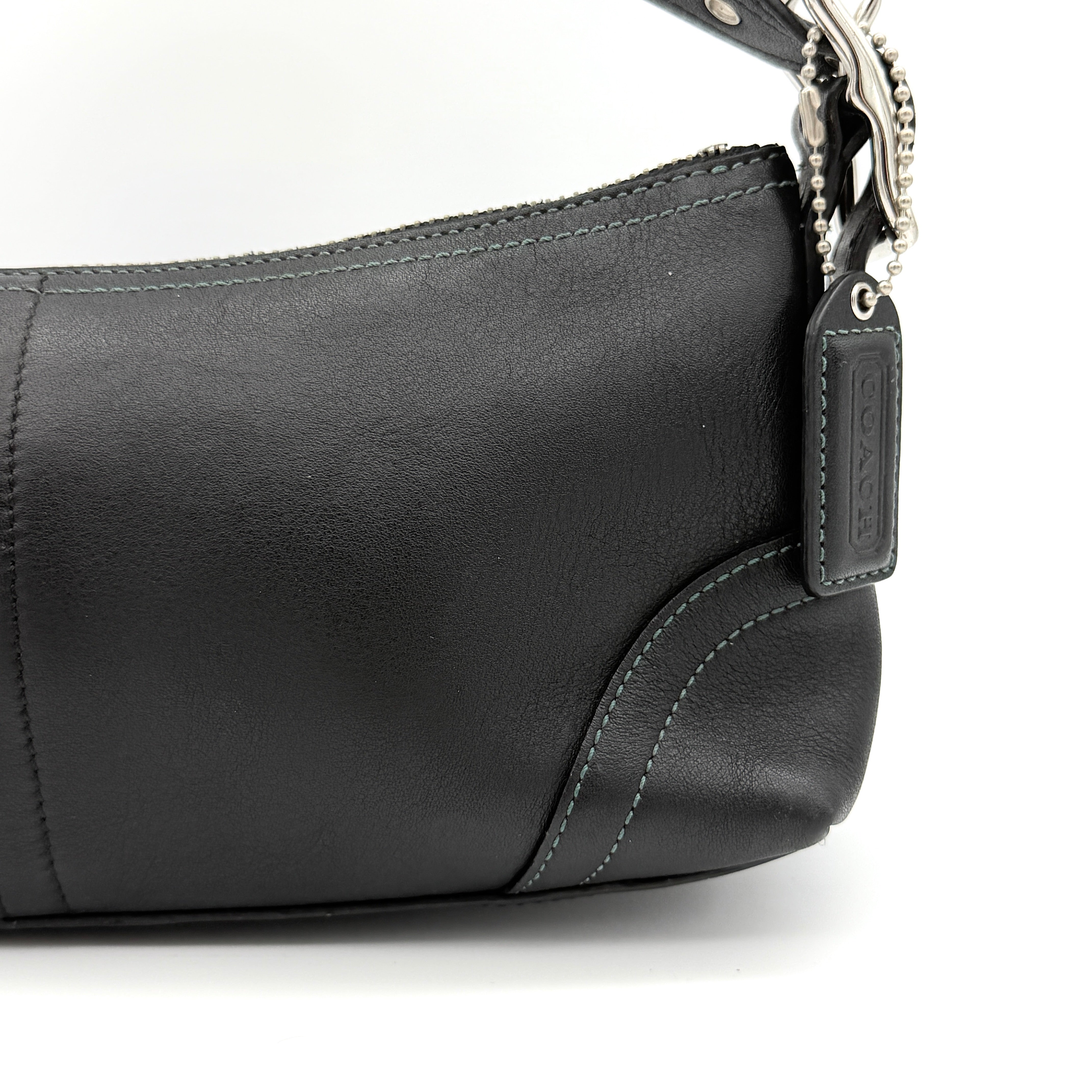 Coach Y2K Hampton Demi Baguette Shoulder Bag Black