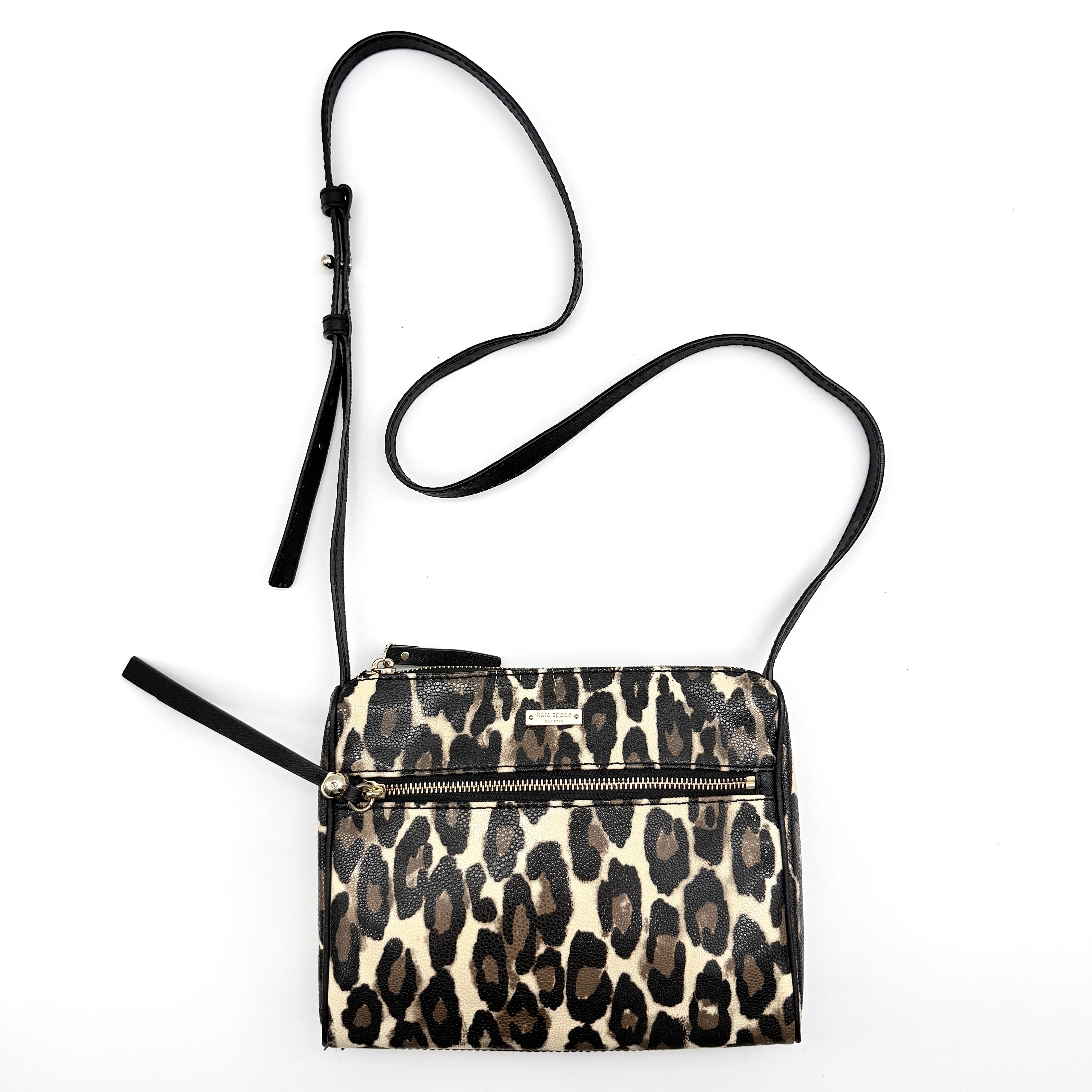 Kate Spade New York Leopard Crossbody Bag Black
