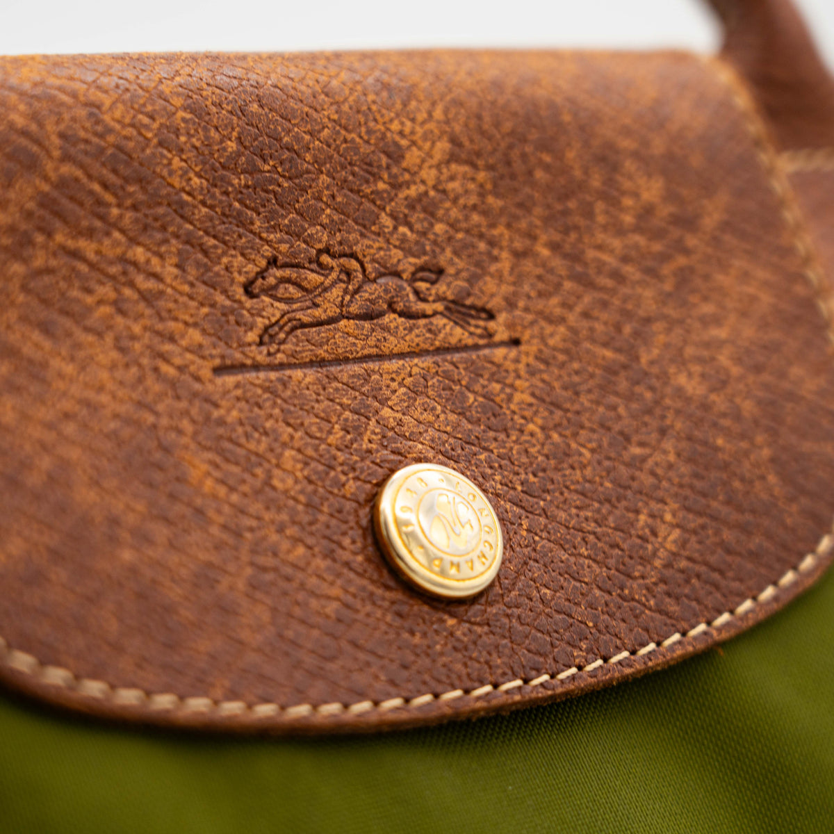 Longchamp Le Pliage Original Handbag Green/Brown