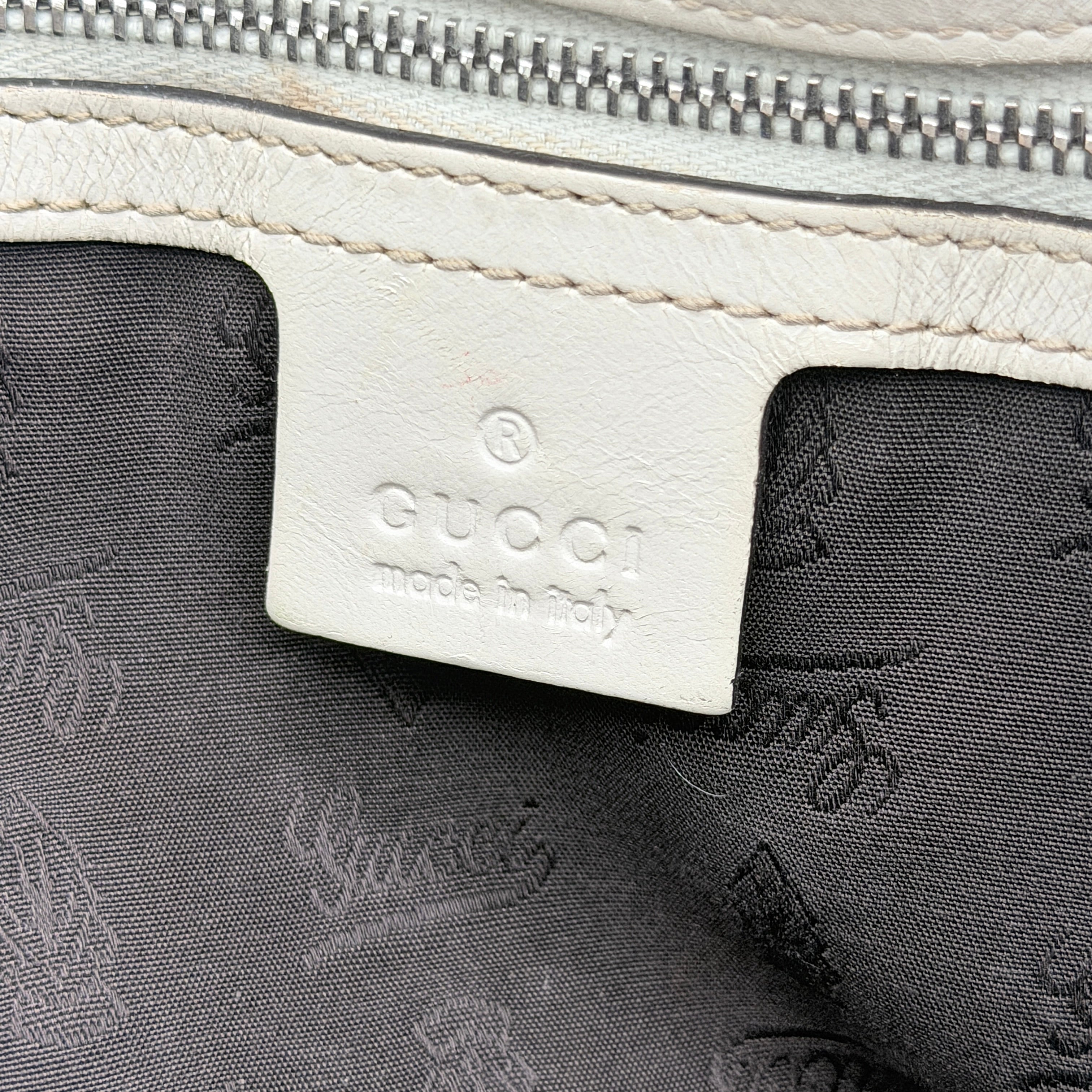 Gucci GG Monogram Twins Shoulder Bag Beige/White