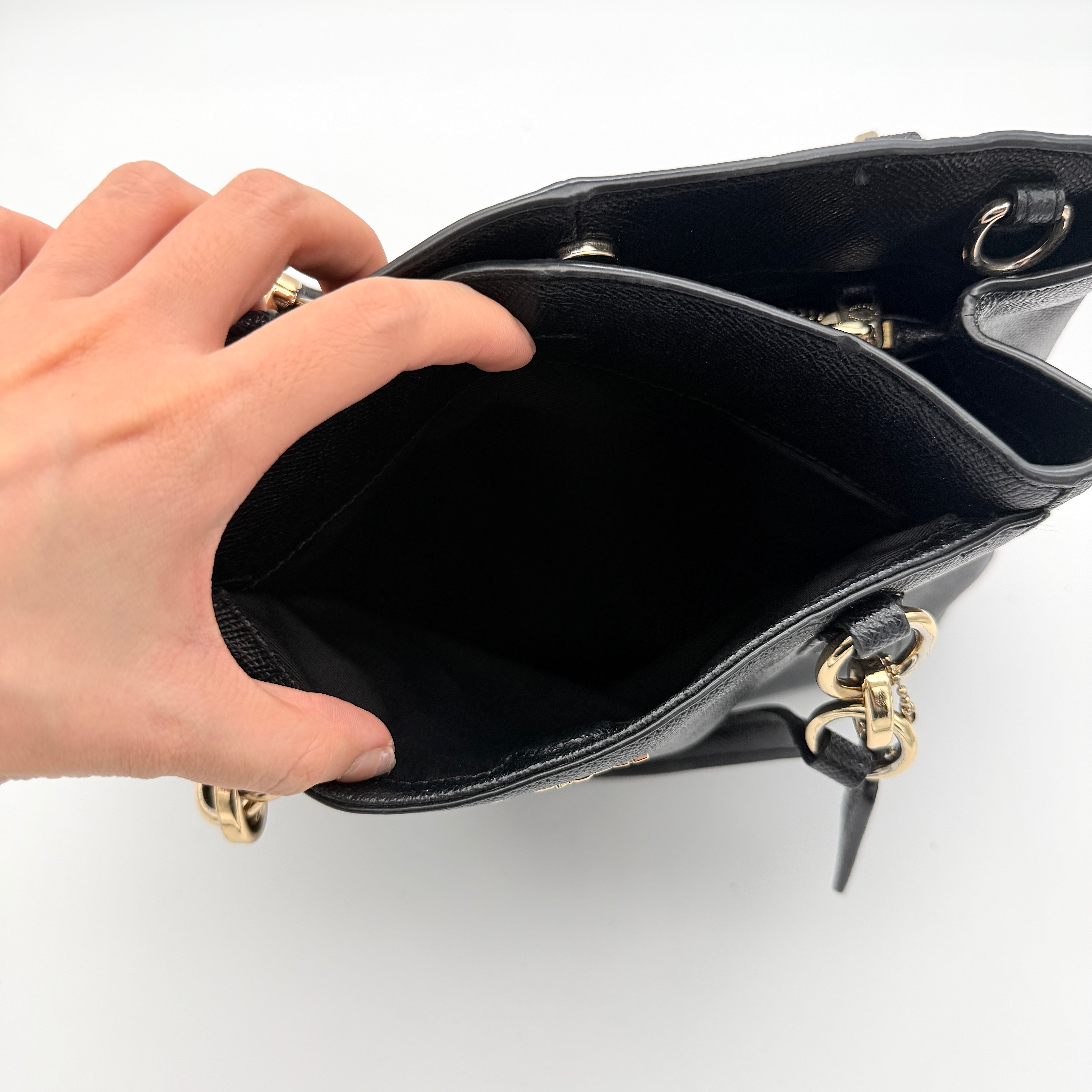 Coach 2Way Minetta Satchel Handbag Black