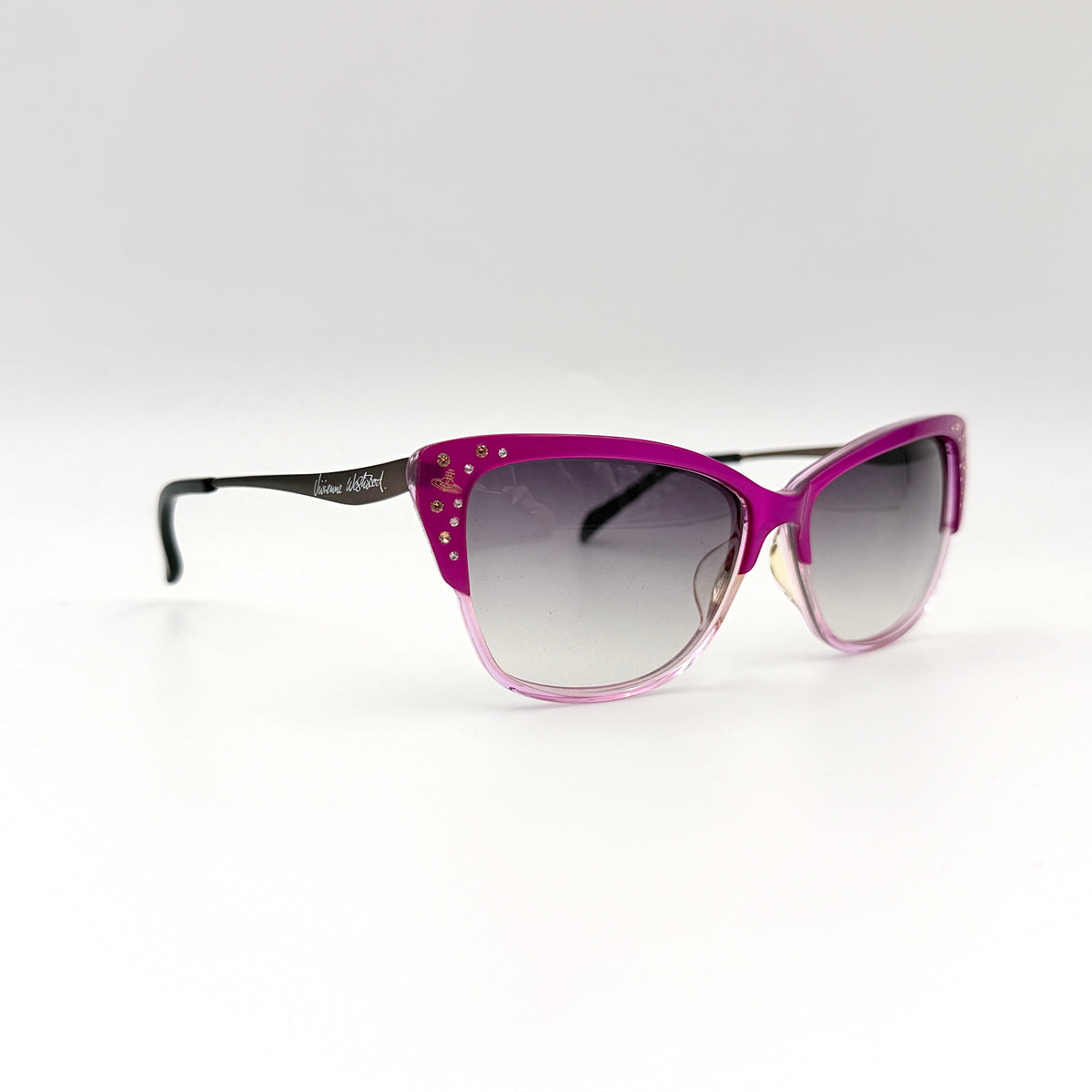 Vivienne Westwood Orb VW7750-PP Cateye Sunglasses Purple/Brown