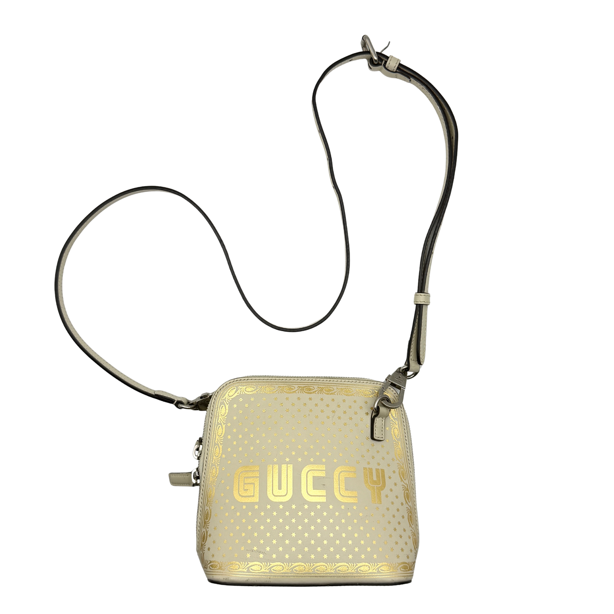 Gucci Guccy Mini Dome Crossbody Bag White/Gold