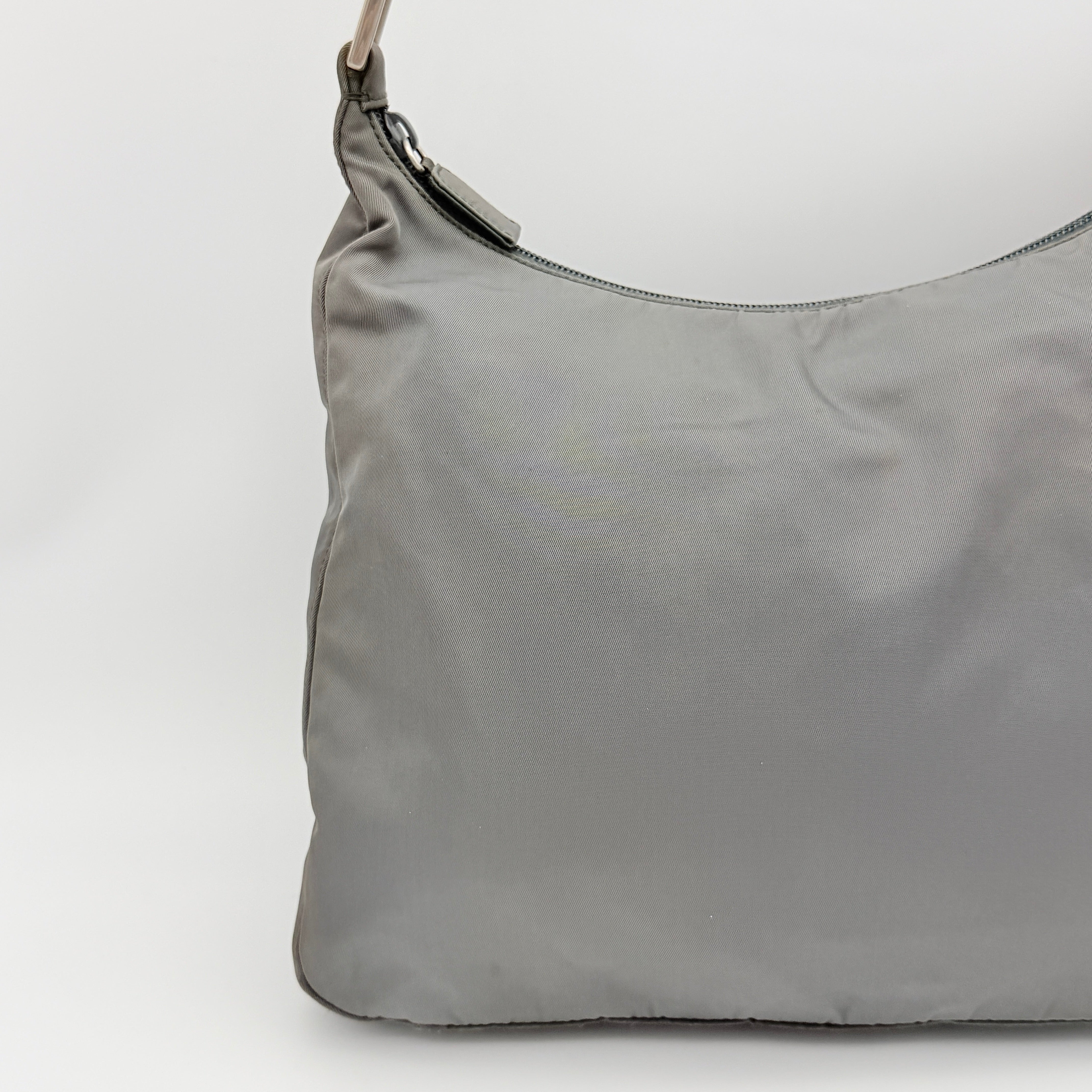 Prada Tessuto Nylon One Shoulder Bag Grey