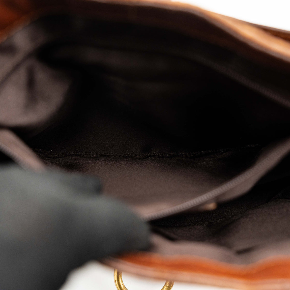 Coach Signature Embossed Hampton Hobo Shoulder Bag Brown