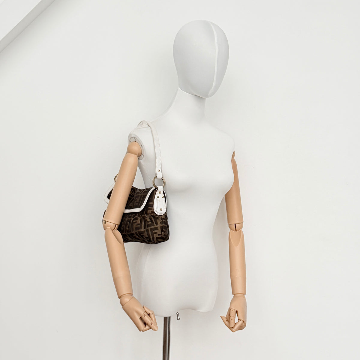Fendi FF Zucca Chef Shoulder Bag Brown