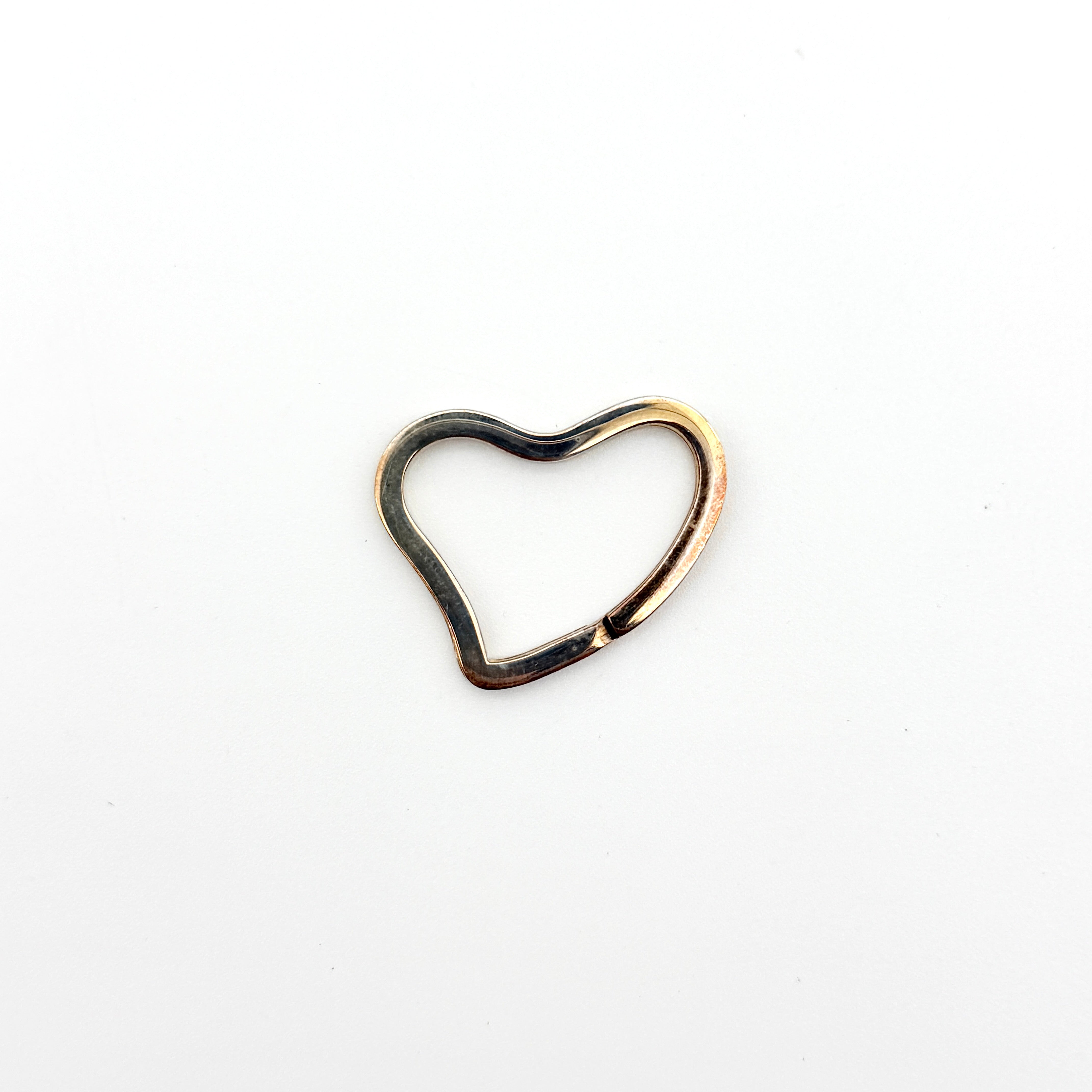 Tiffany & Co. Elsa Peretti Open Heart Key Ring Silver