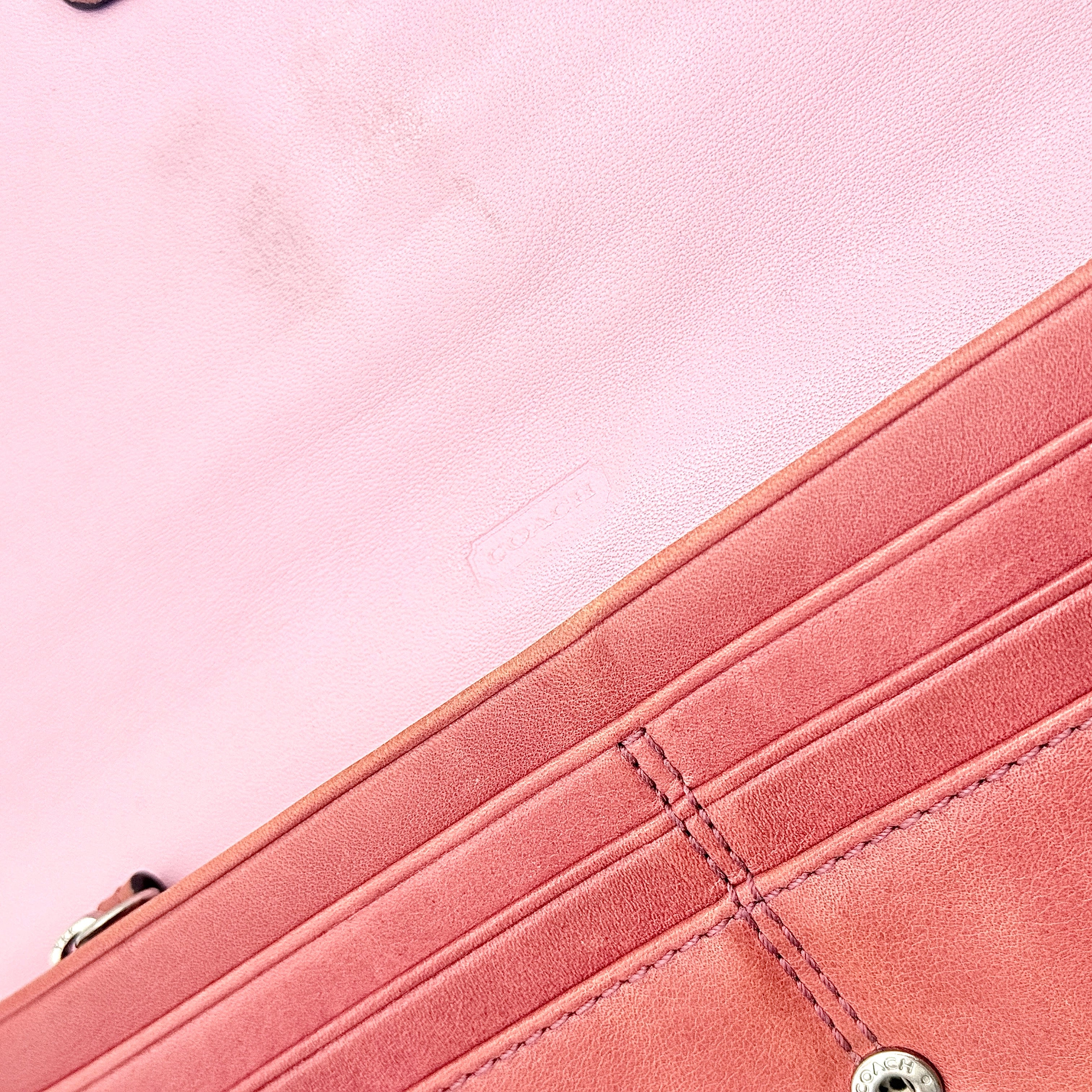 Coach Y2K Soho Buckle Wallet Coral Pink