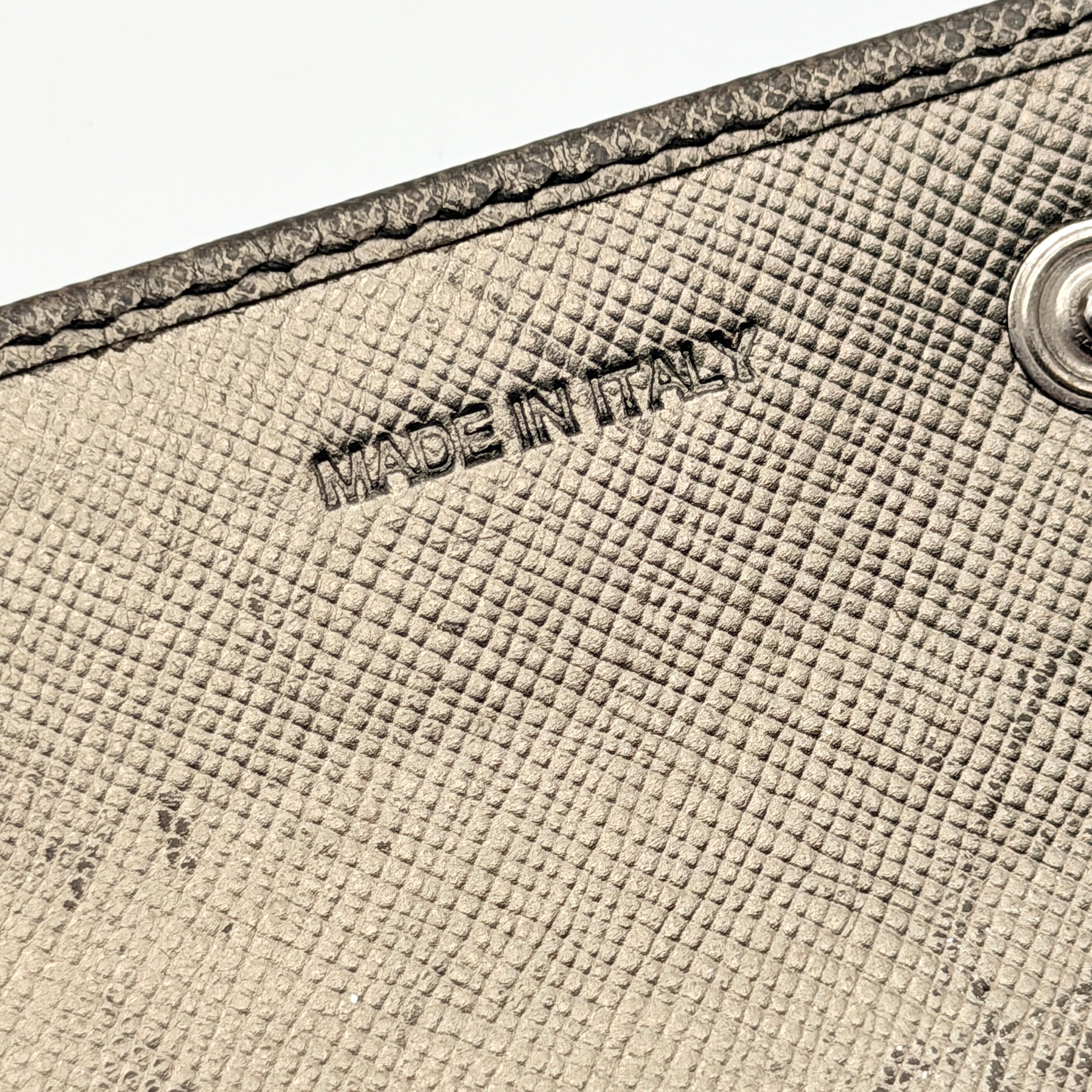 Prada Saffiano Metallic Leather Long Wallet