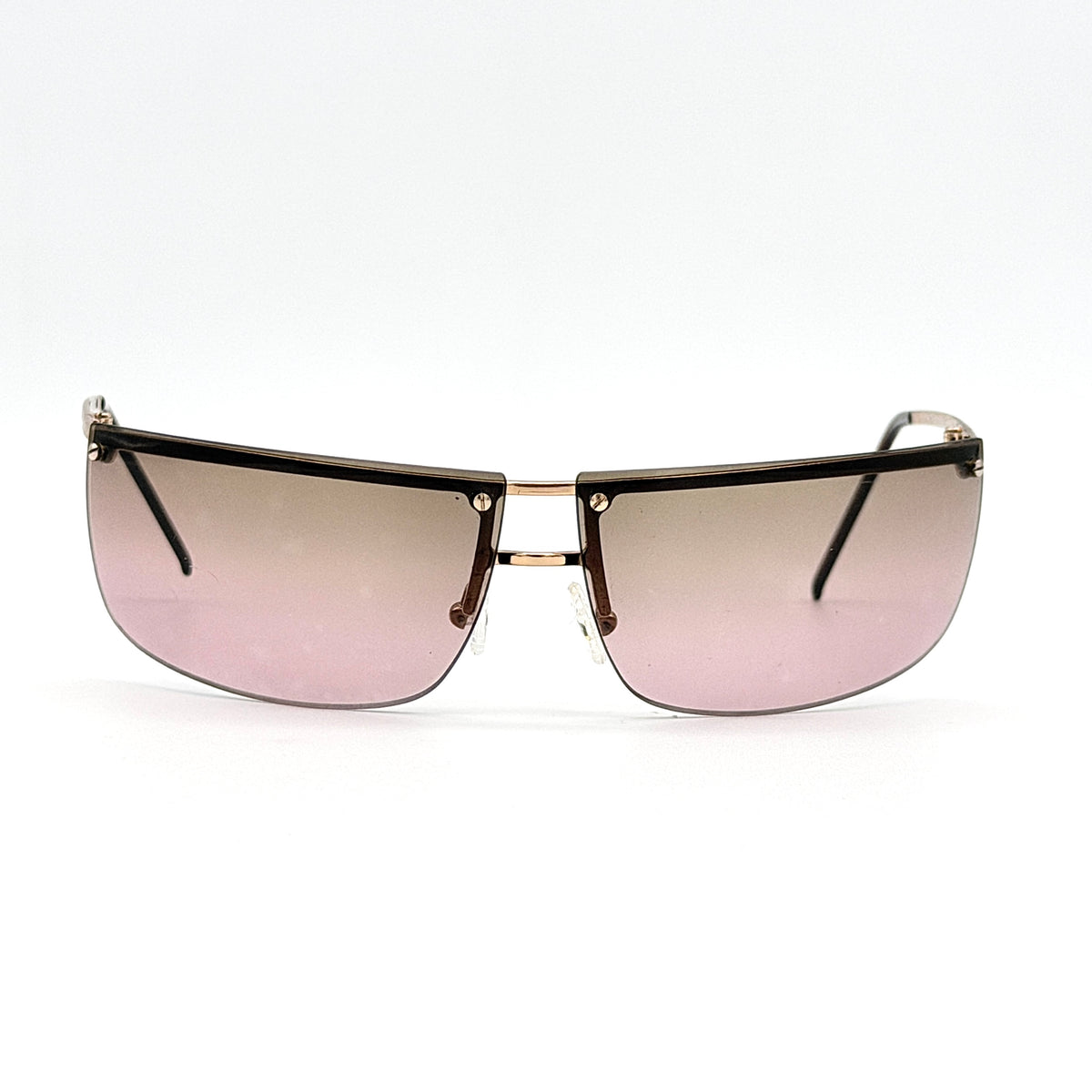 Gucci GG2653/S Gradient Rimless Sunglasses Gold