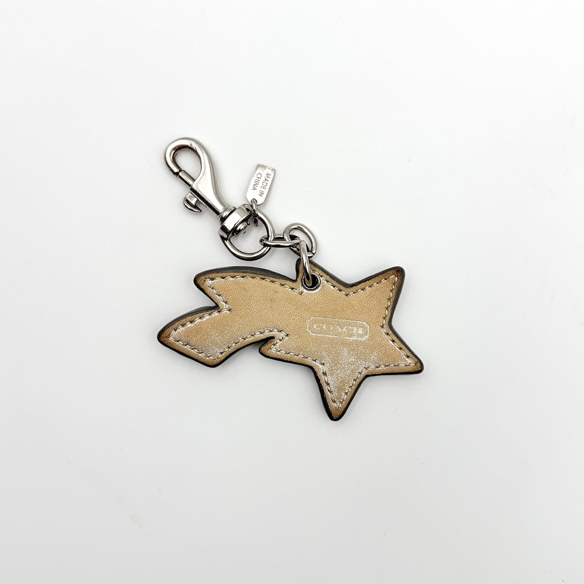 Coach Poppy Leather Shooting Star Bag Charm Pink