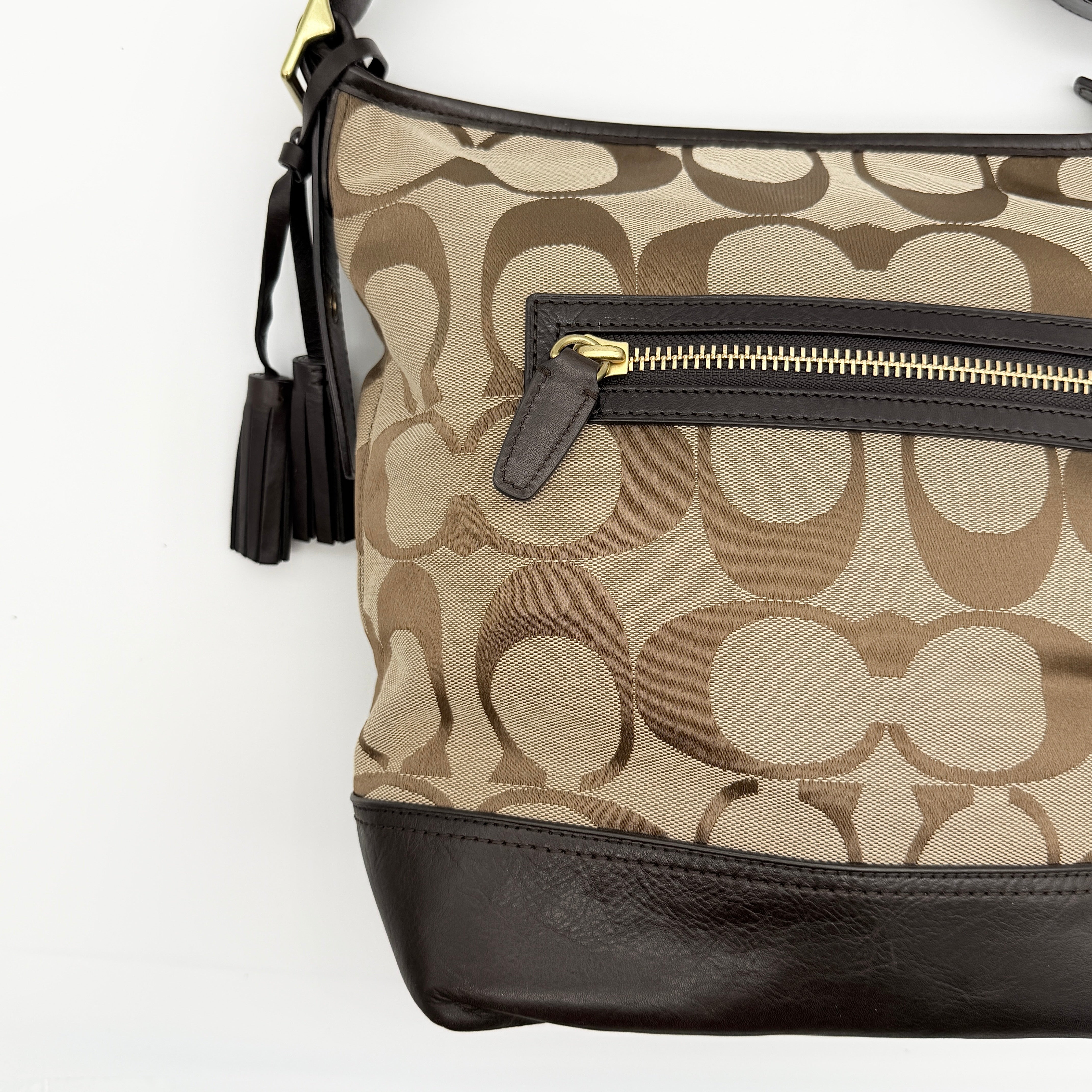 Coach Signature Legacy Hobo Bag Beige/Brown