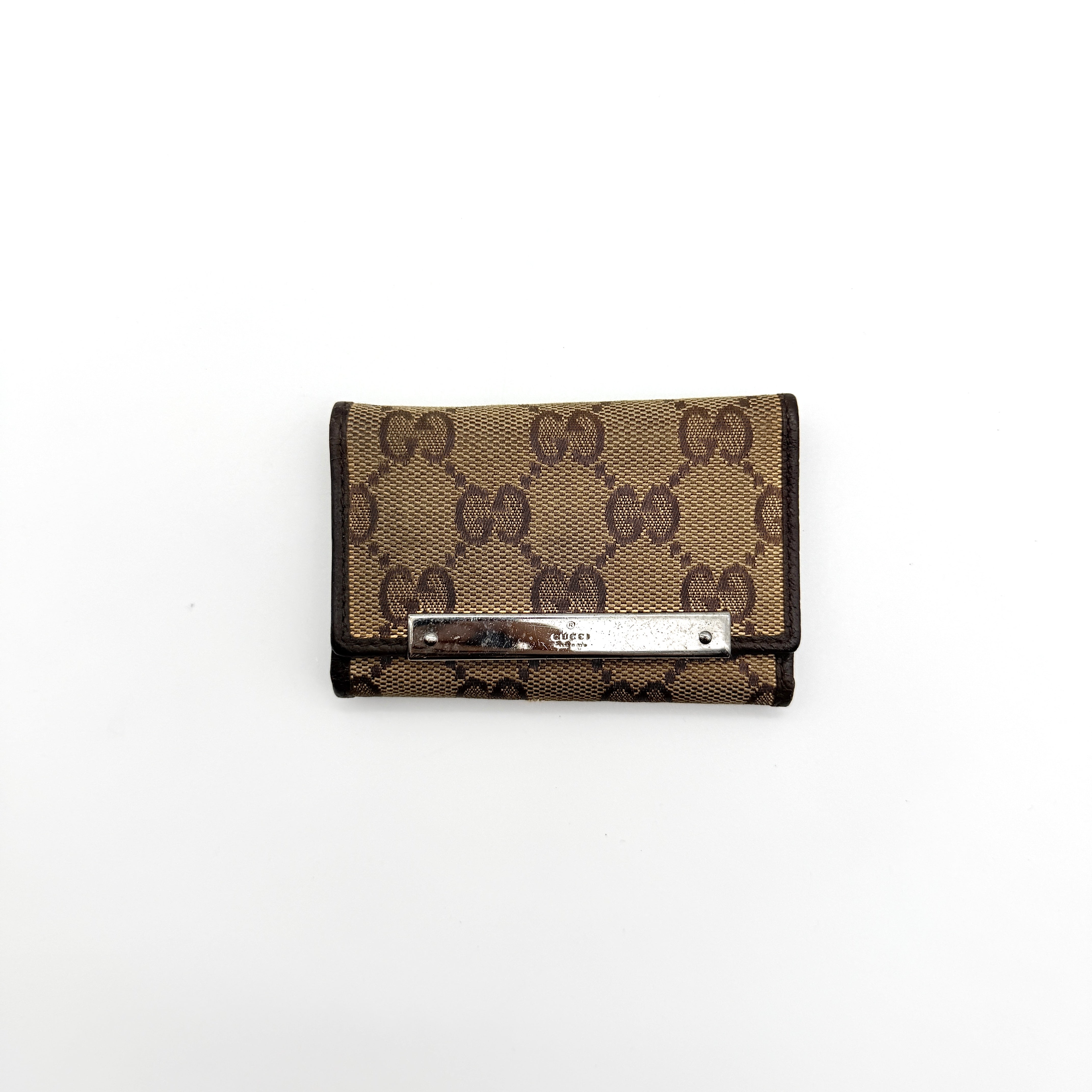 Gucci GG Monogram Key Case Beige/Brown