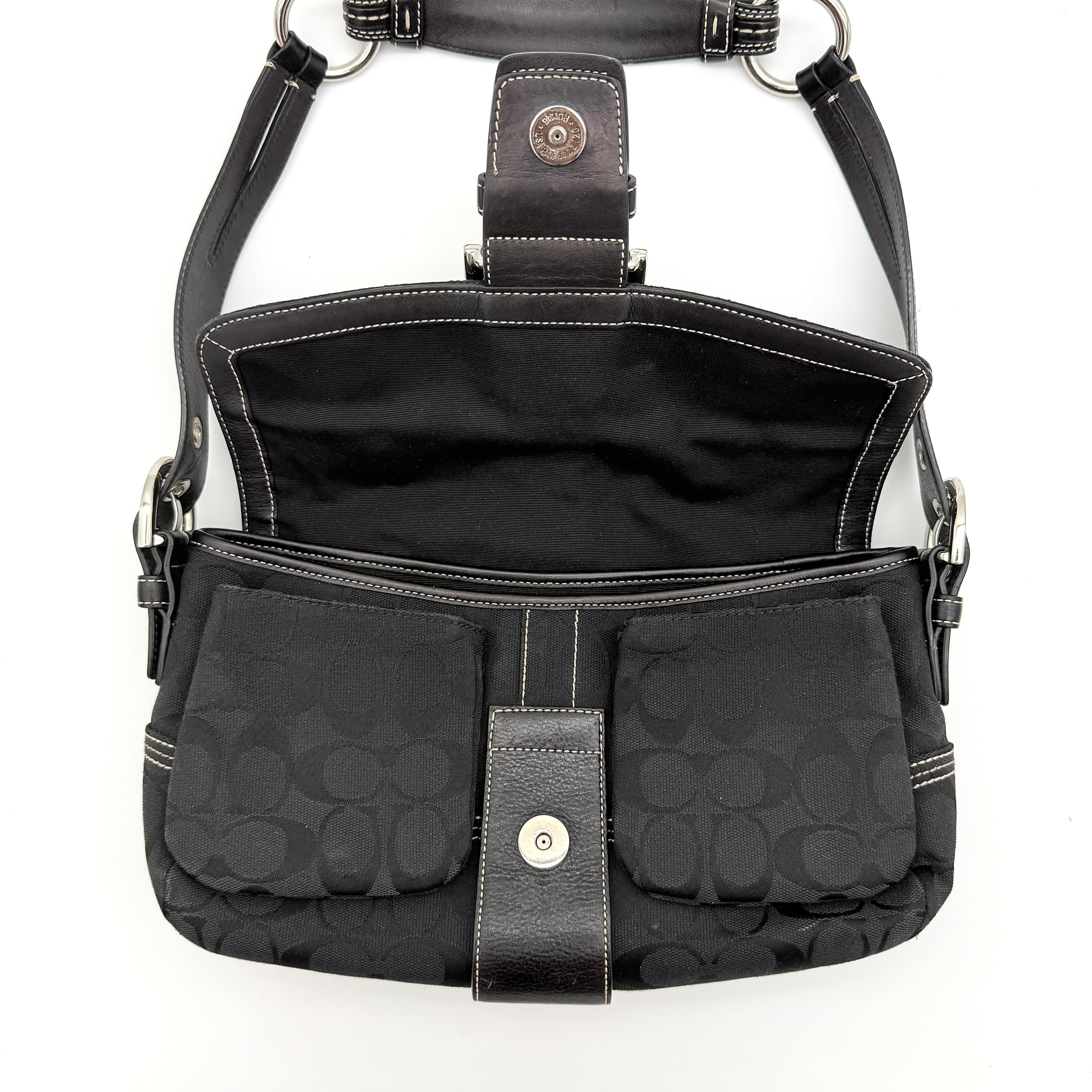 Coach Y2K Signature Soho Buckle Shoulder Bag Black