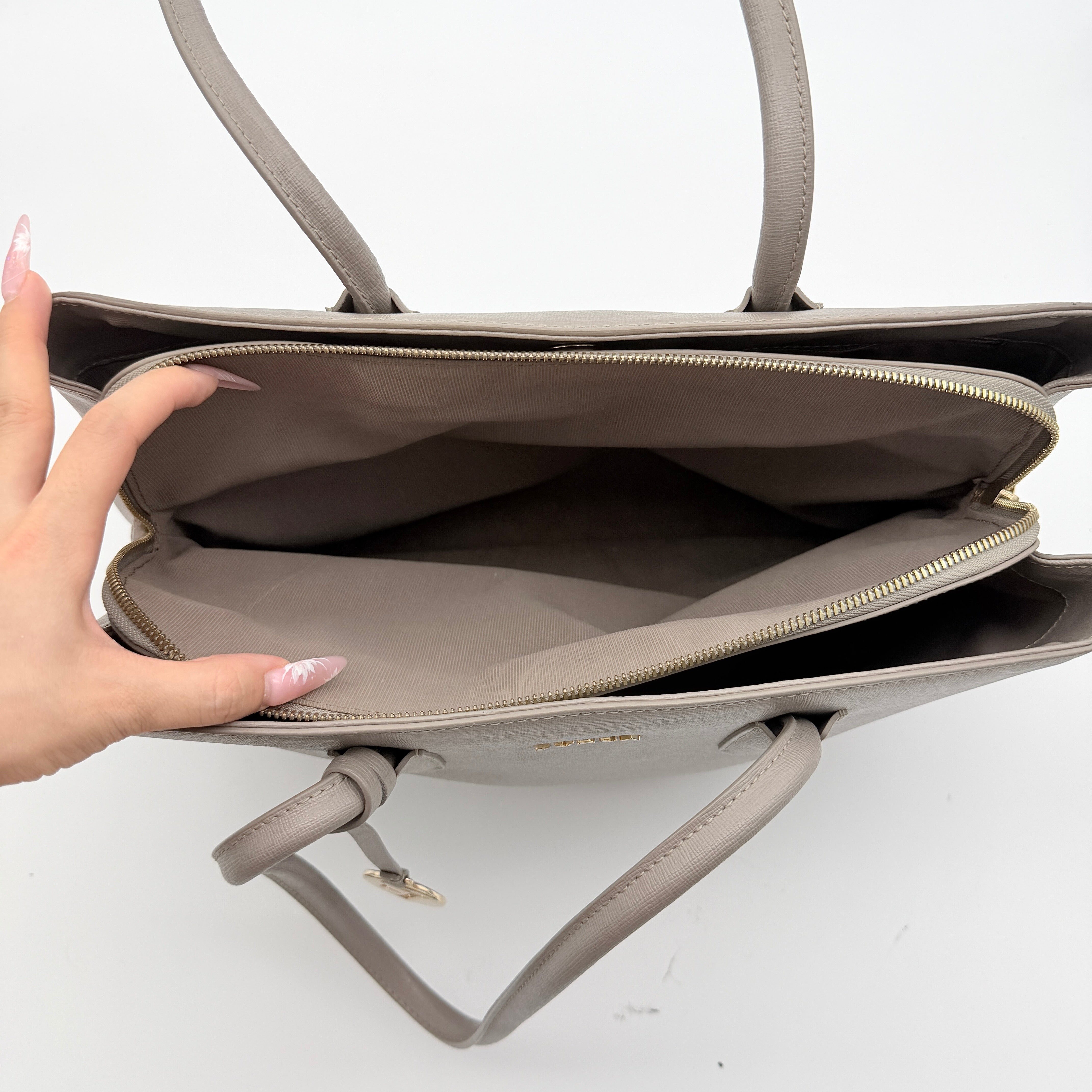 Furla Tessa Handbag Grey