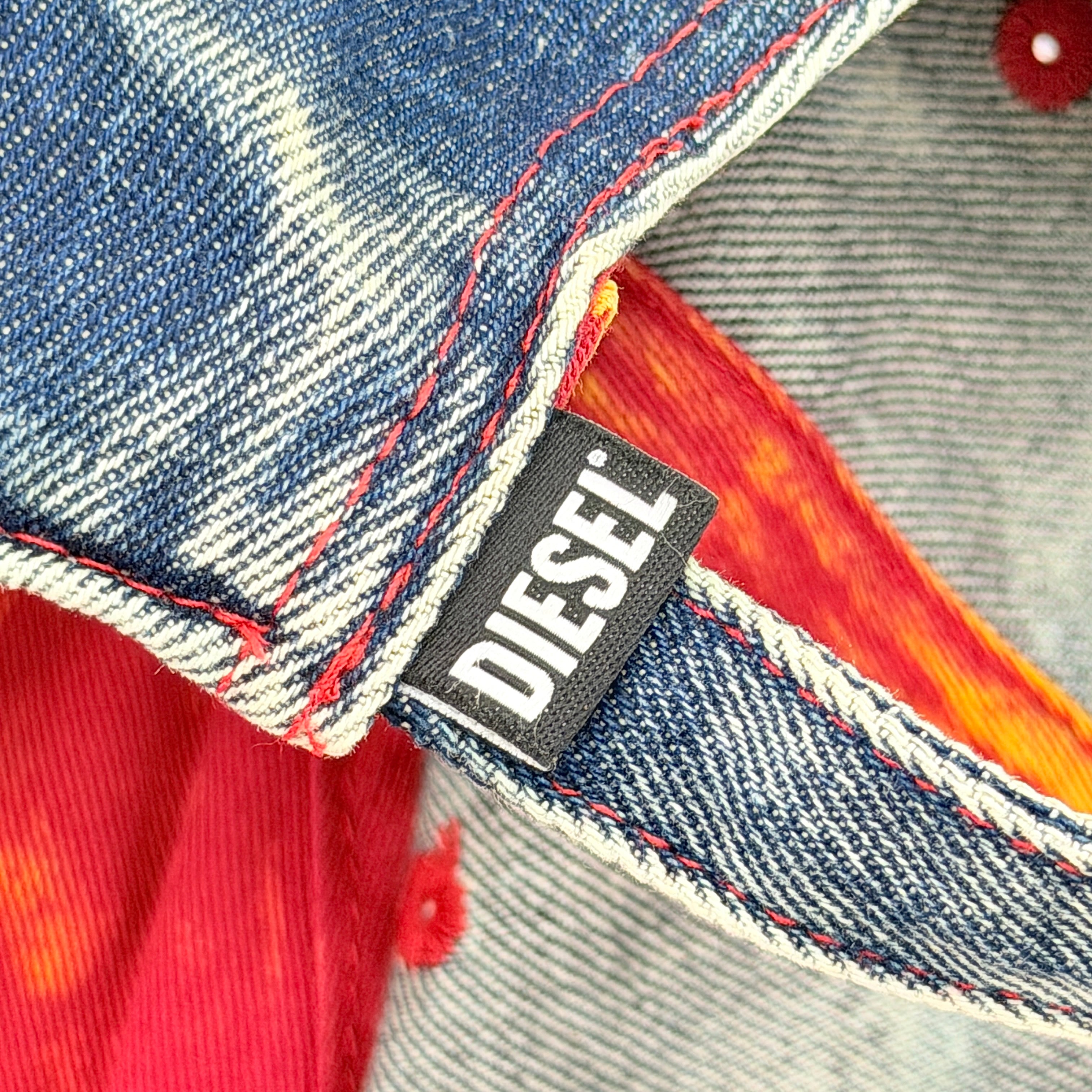 Diesel C-Seymon Distressed Denim Baseball Cap Blue
