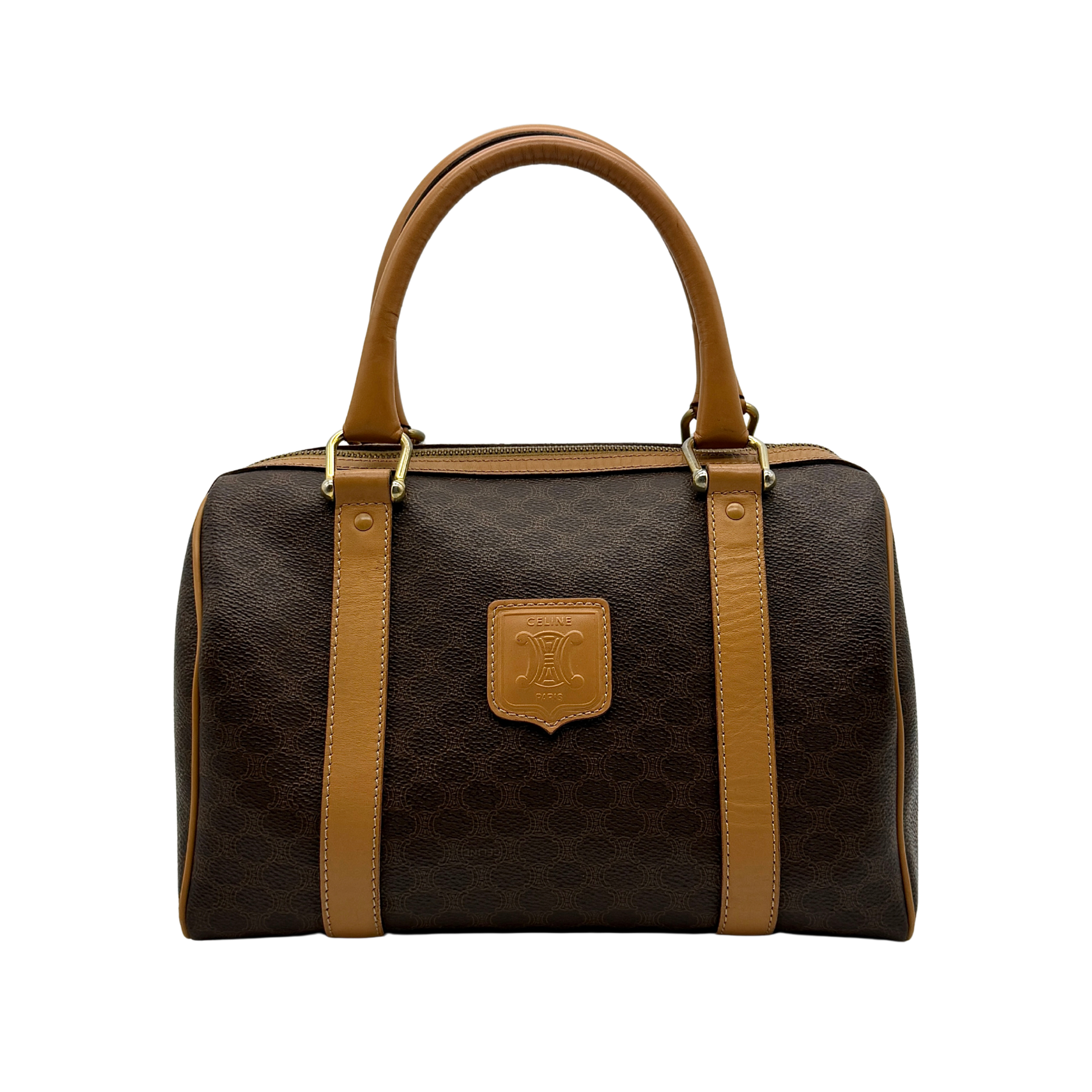 Celine Macadam Boston Bag Brown/Beige