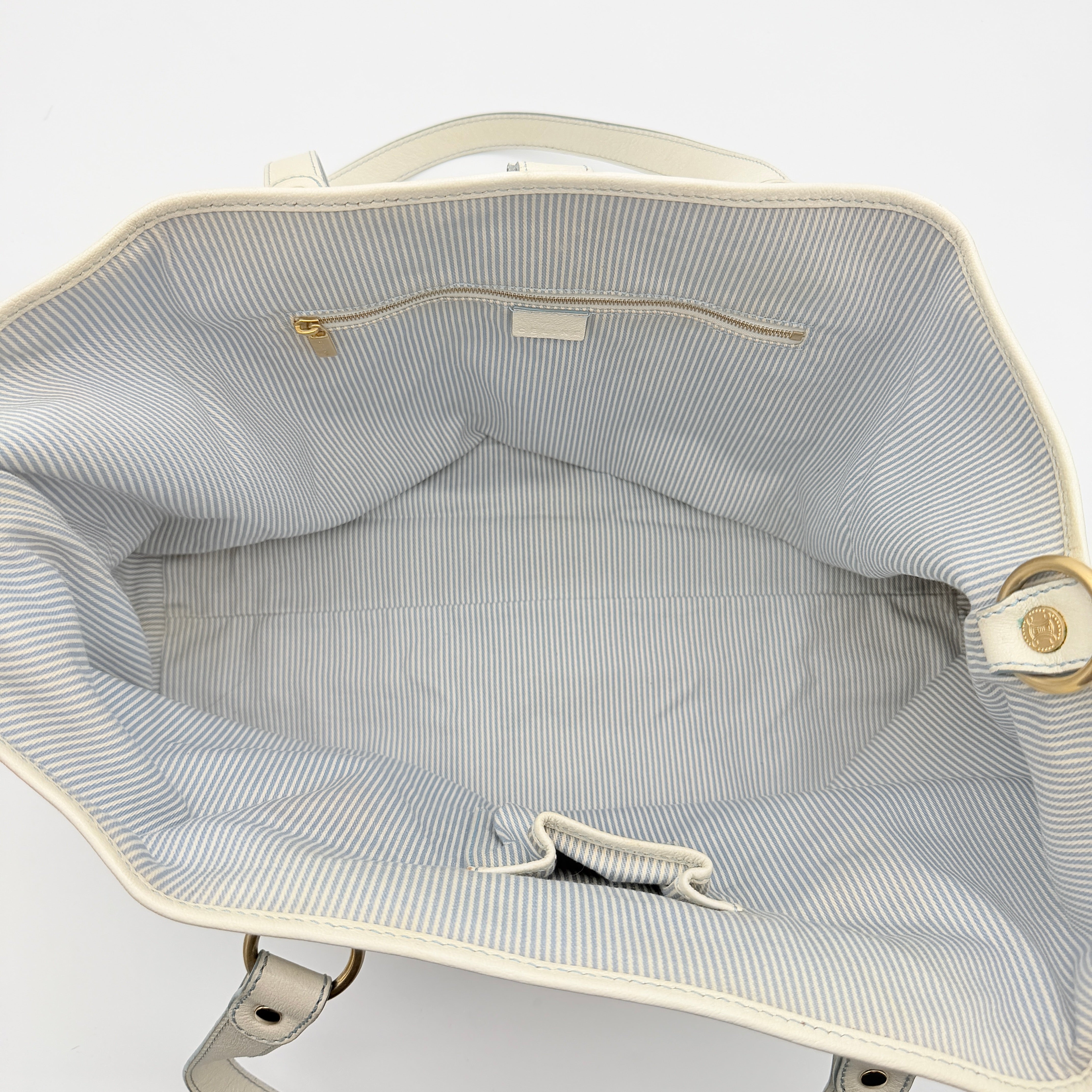 Celine C Macadam Shoulder Bag Blue/White