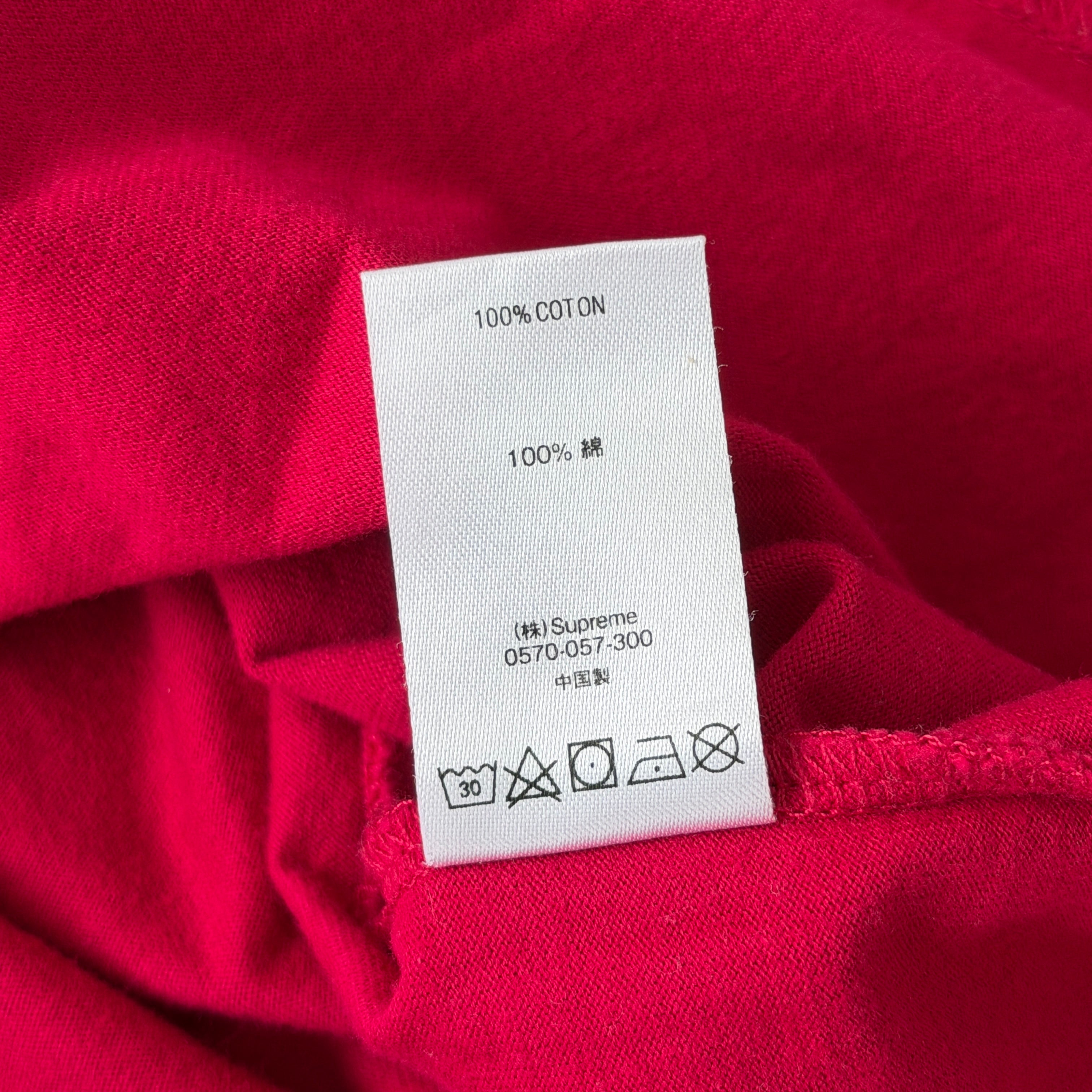 (L) Supreme Crest Long Sleeve Shirt Red