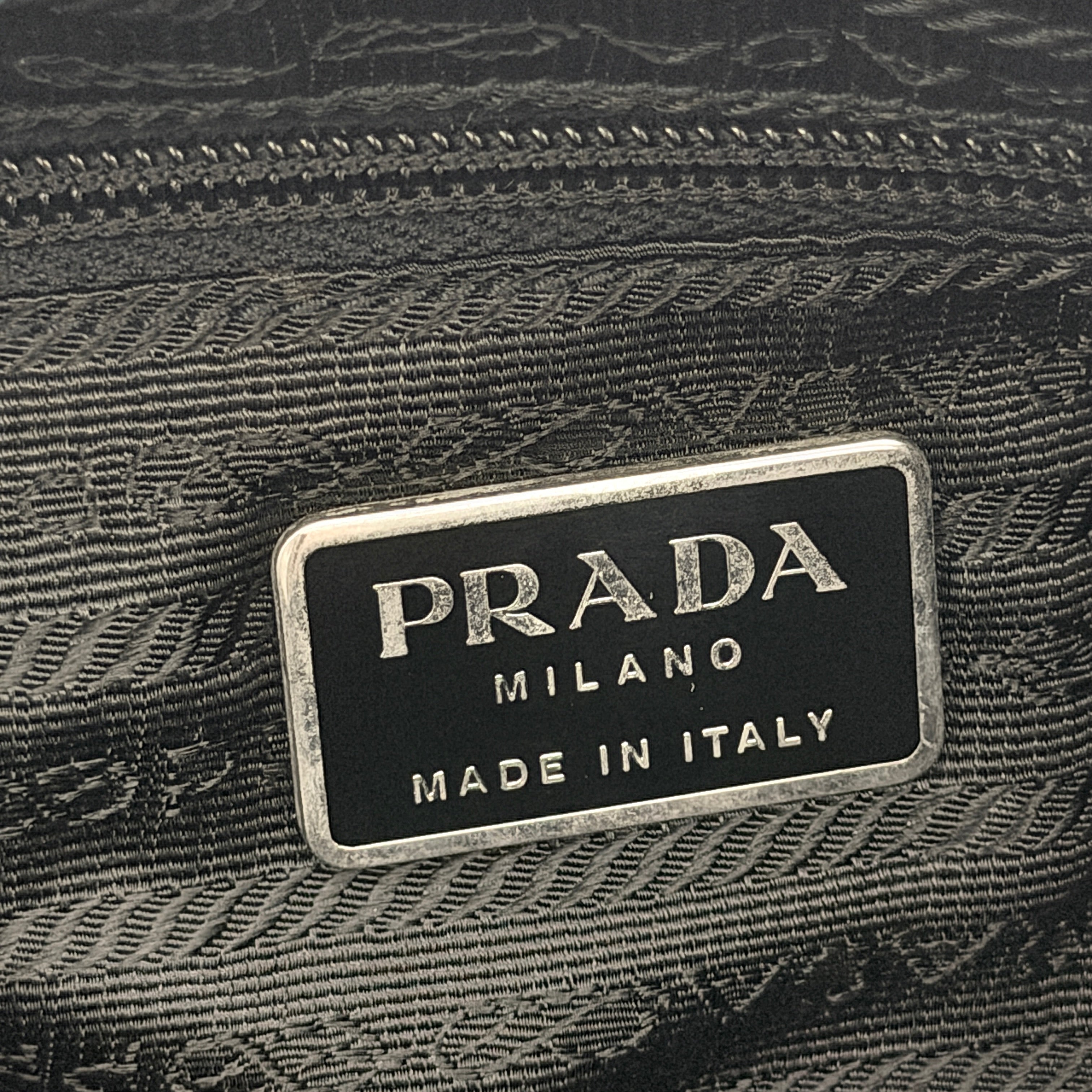 Prada Tessuto Nylon One Shoulder Bag Grey