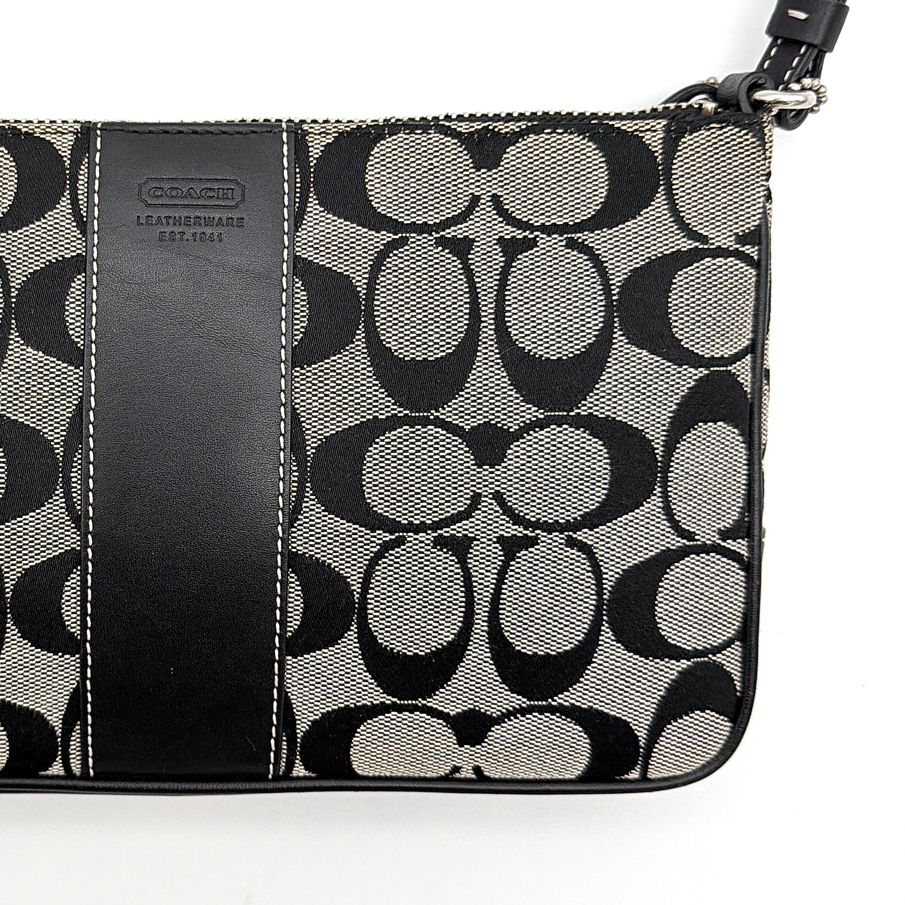 Coach Signature Stripe Crossbody Bag Grey/Black